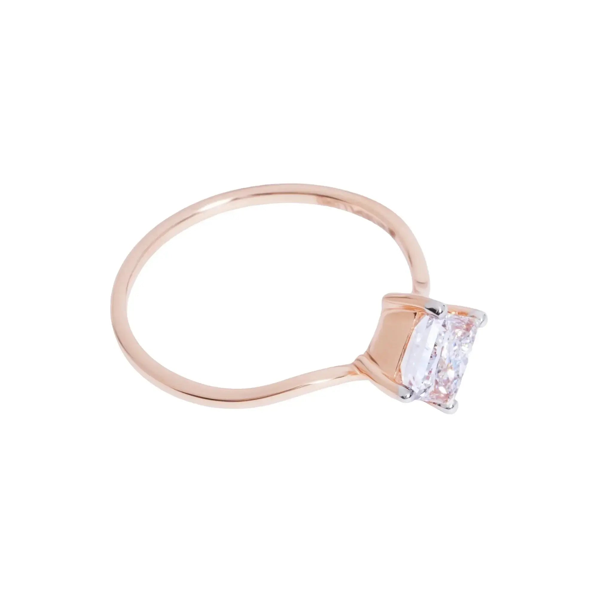 1 CT Classic Princess Cut Solitaire Ring