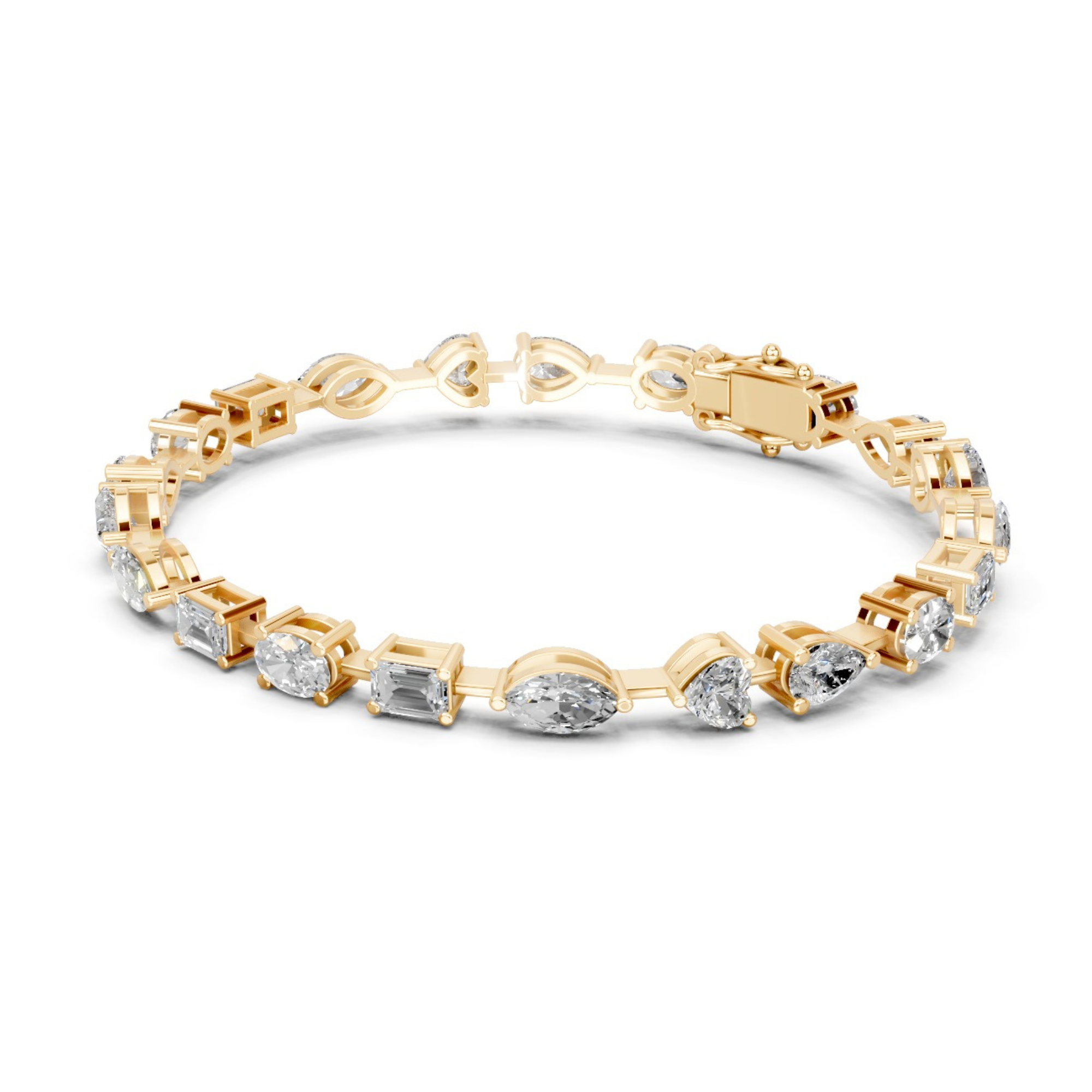 40 Cent Multi Shape Tennis Bracelet