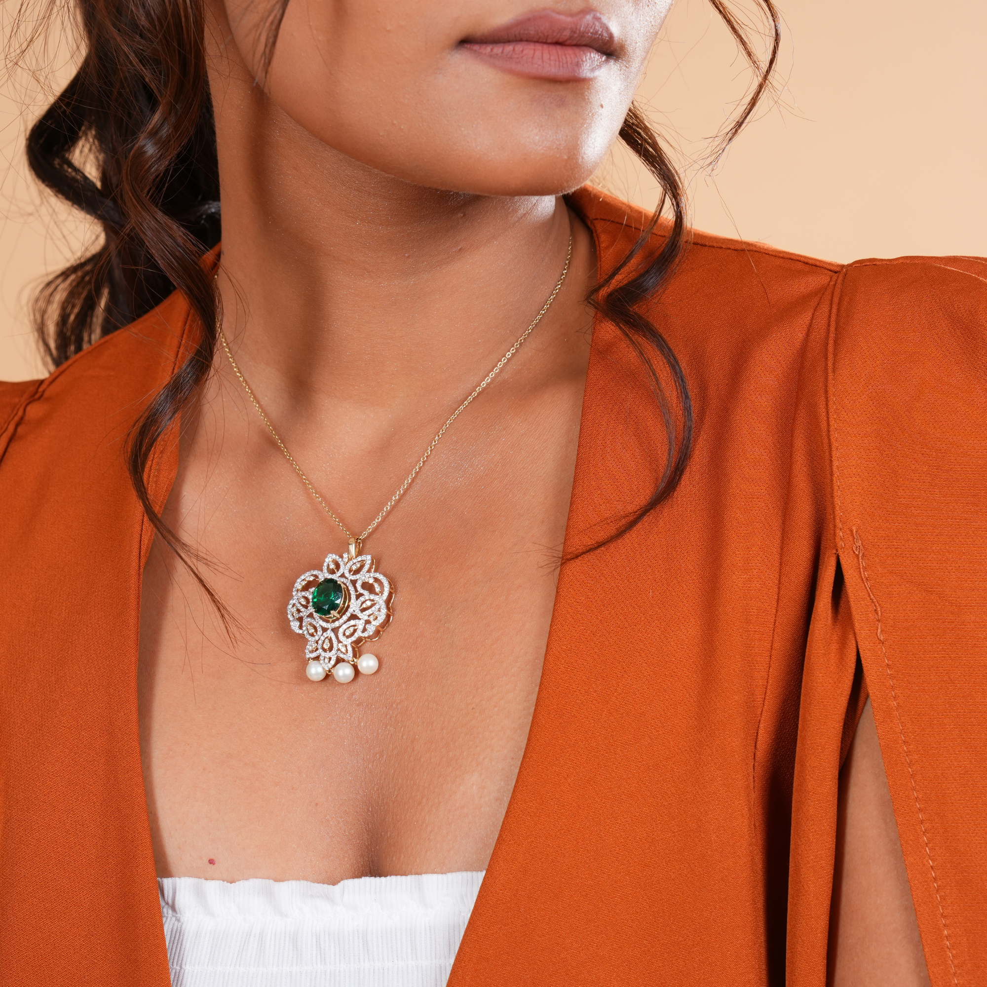 Changeable Stone Signature Diamond Pendant