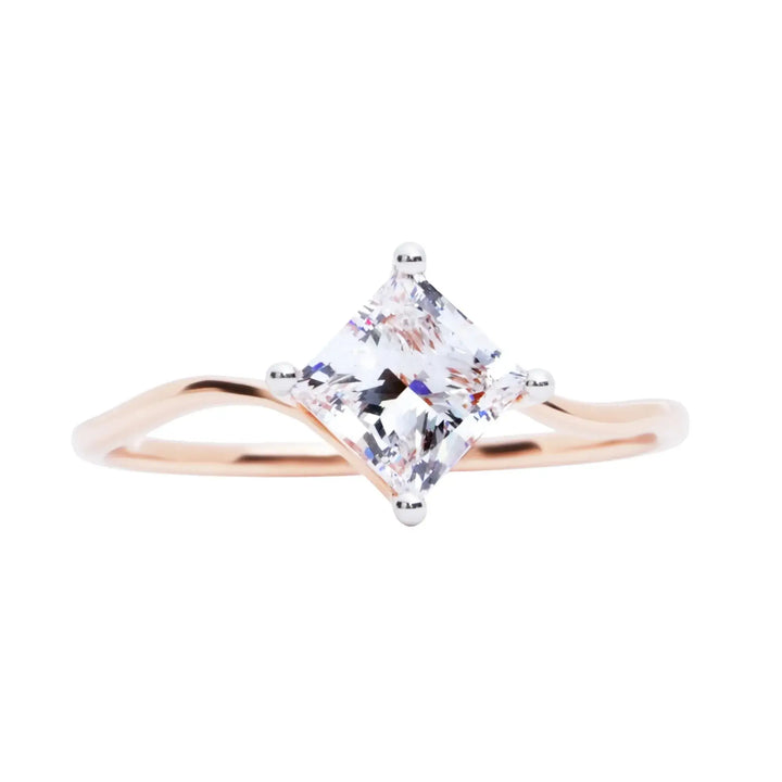 1 CT Classic Princess Cut Solitaire Ring