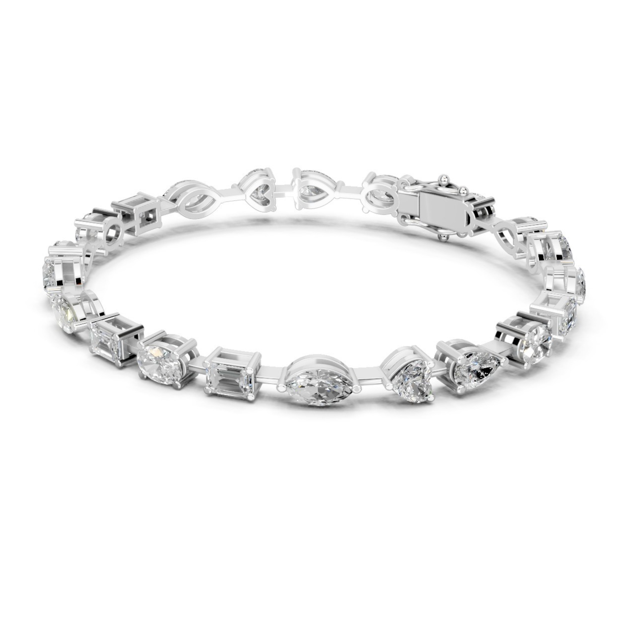 40 Cent Multi Shape Tennis Bracelet