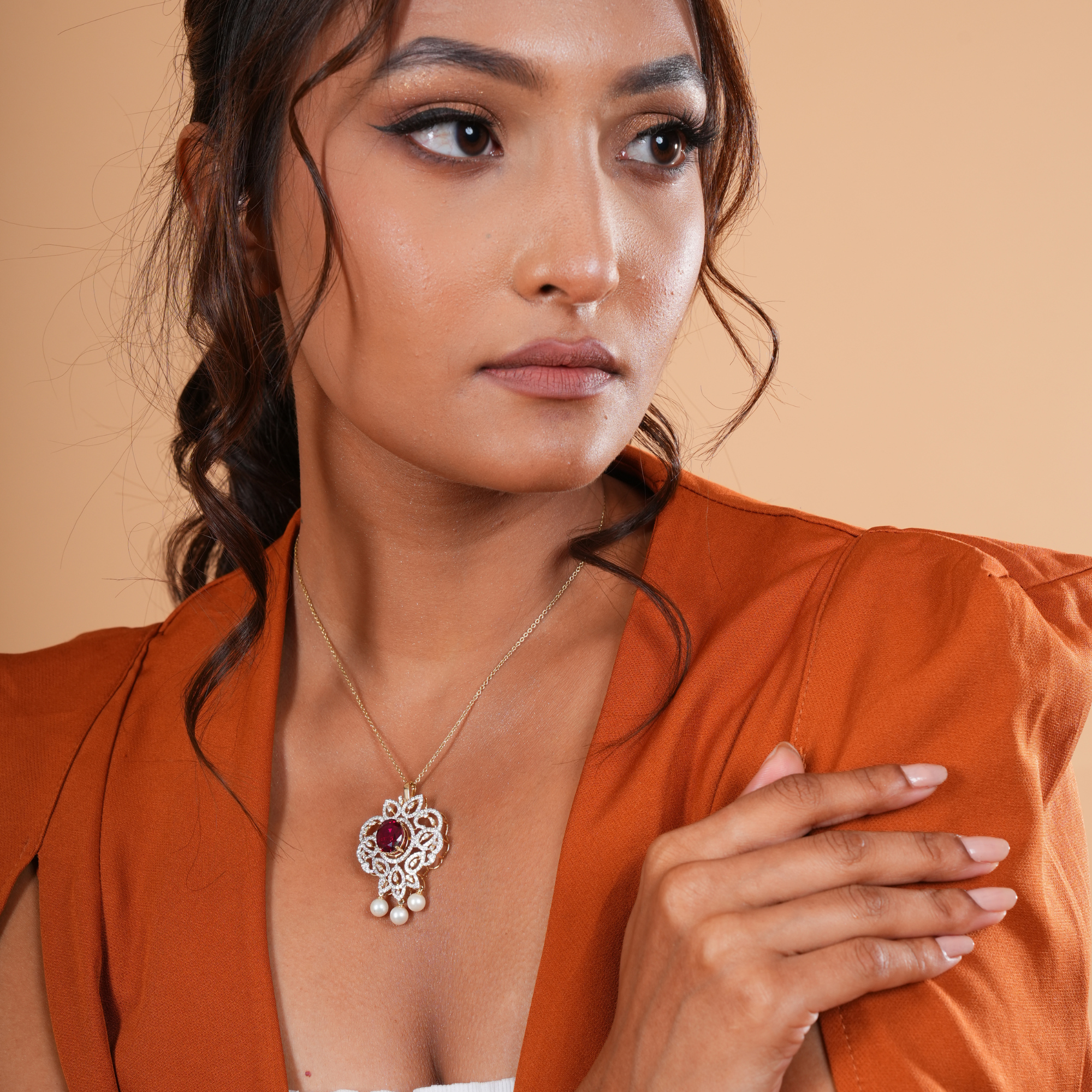 Changeable Stone Signature Diamond Pendant