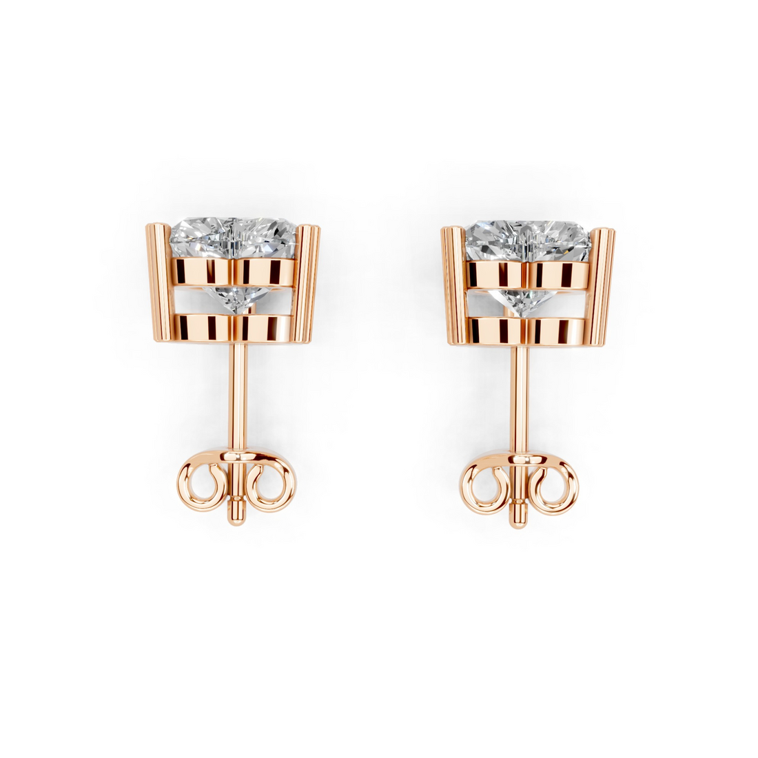 Cassiopeia Heart Sparkle Diamond Studs