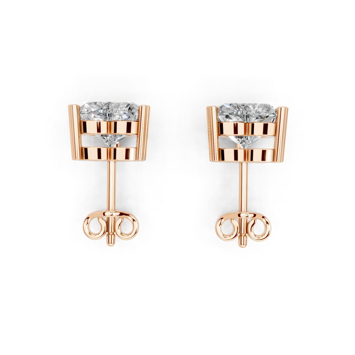 Cassiopeia Heart Sparkle Diamond Studs