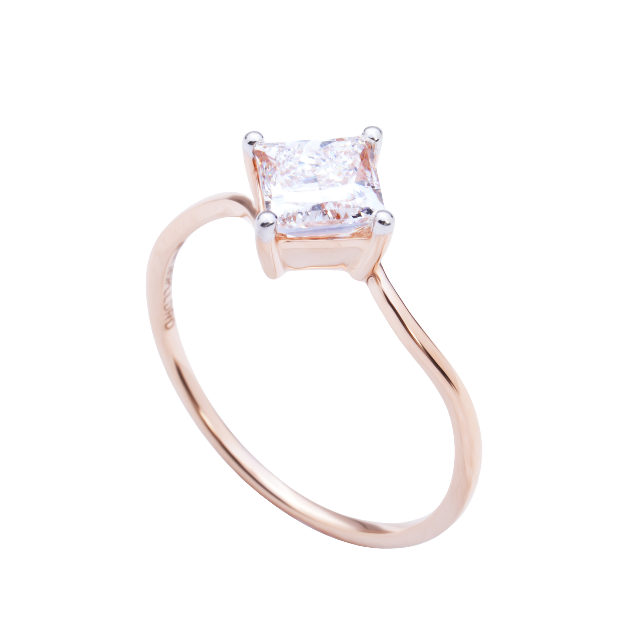 1 CT Classic Princess Cut Solitaire Ring