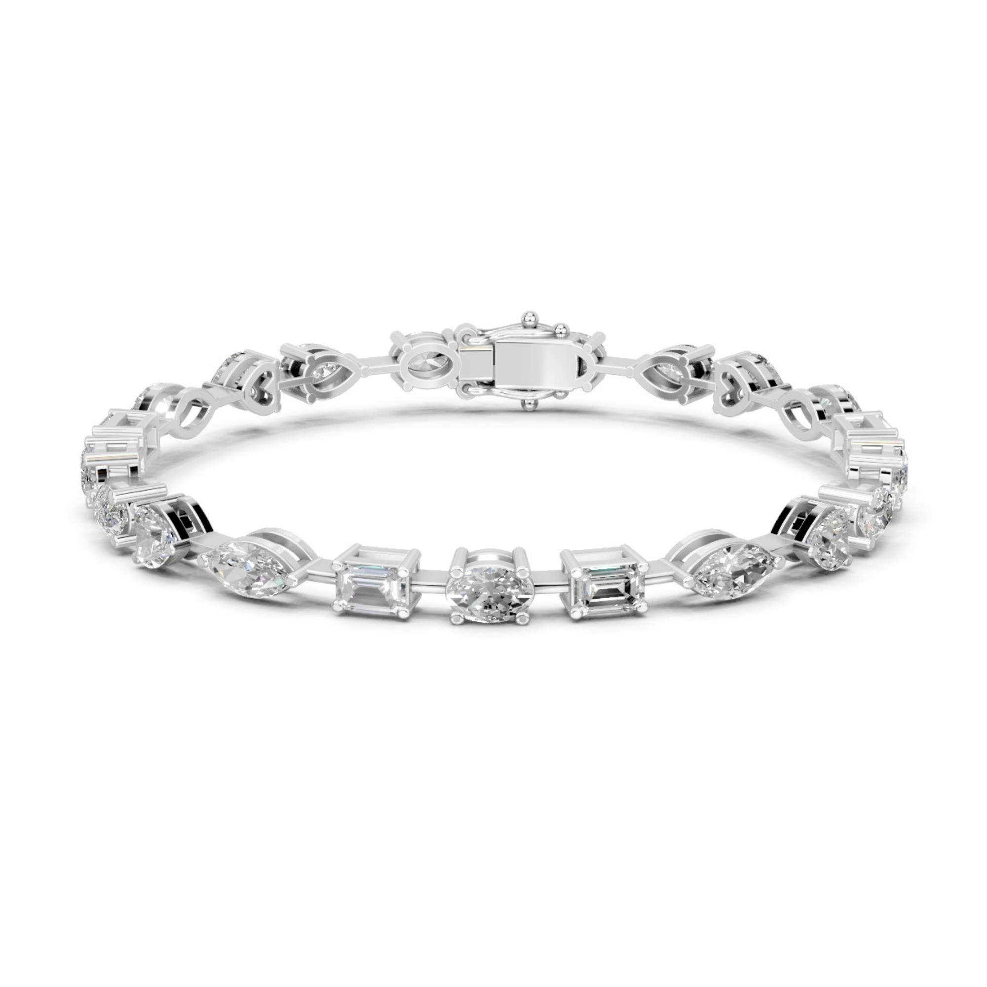 40 Cent Multi Shape Tennis Bracelet