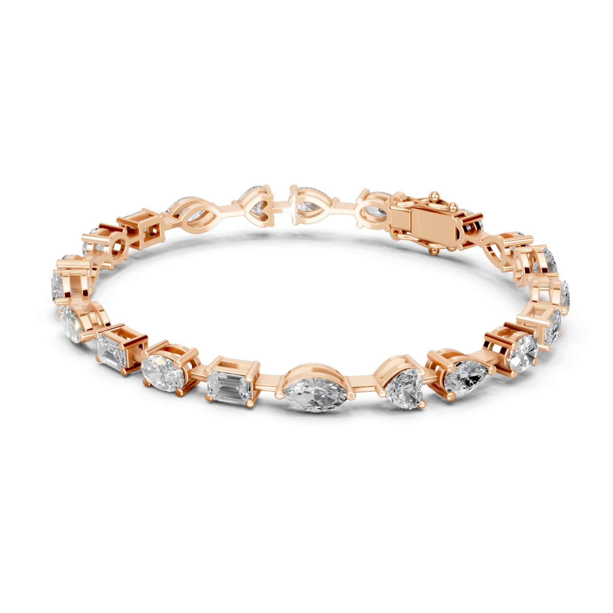 40 Cent Multi Shape Tennis Bracelet