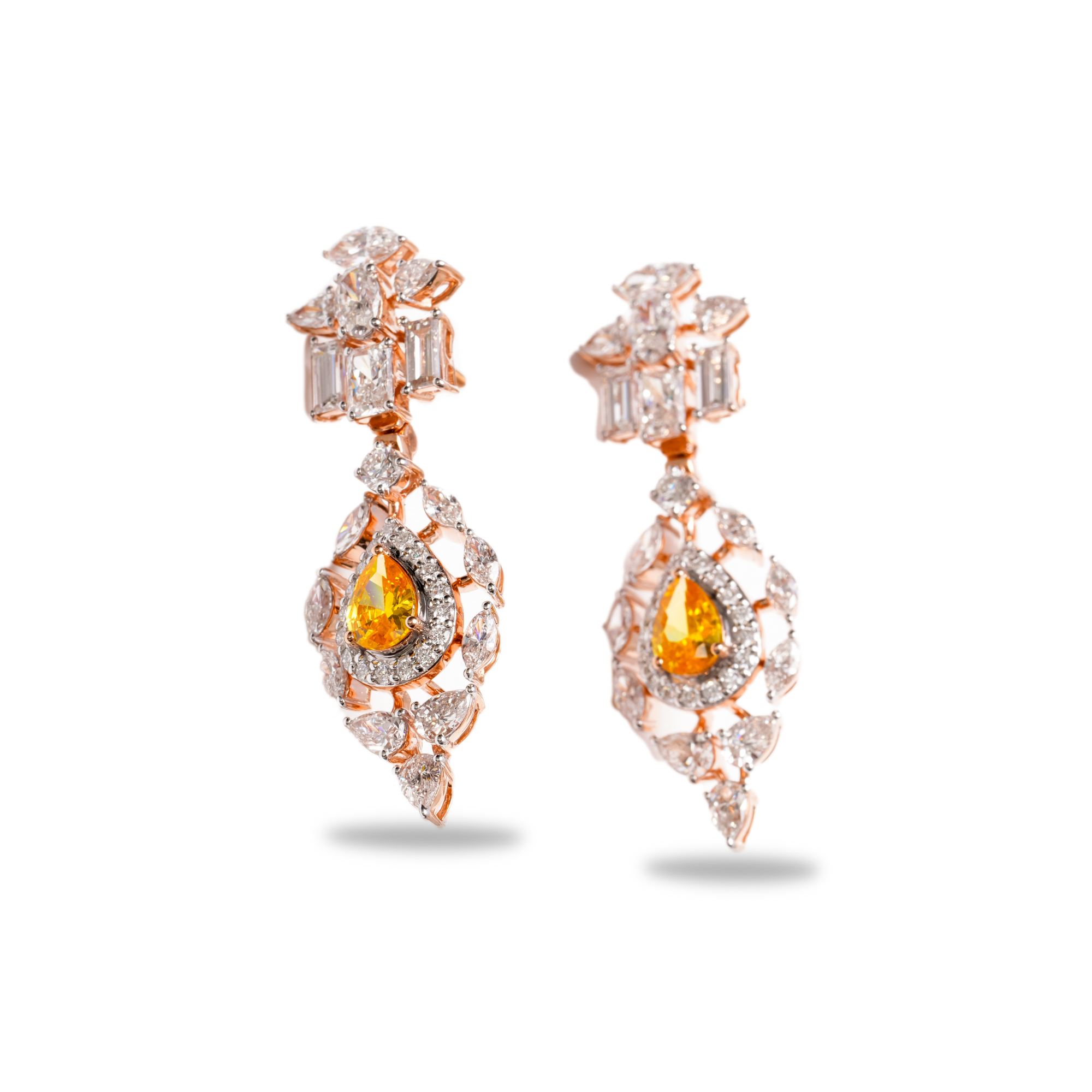 Luminous Grandeur: 2.6 CT Diamond Earrings