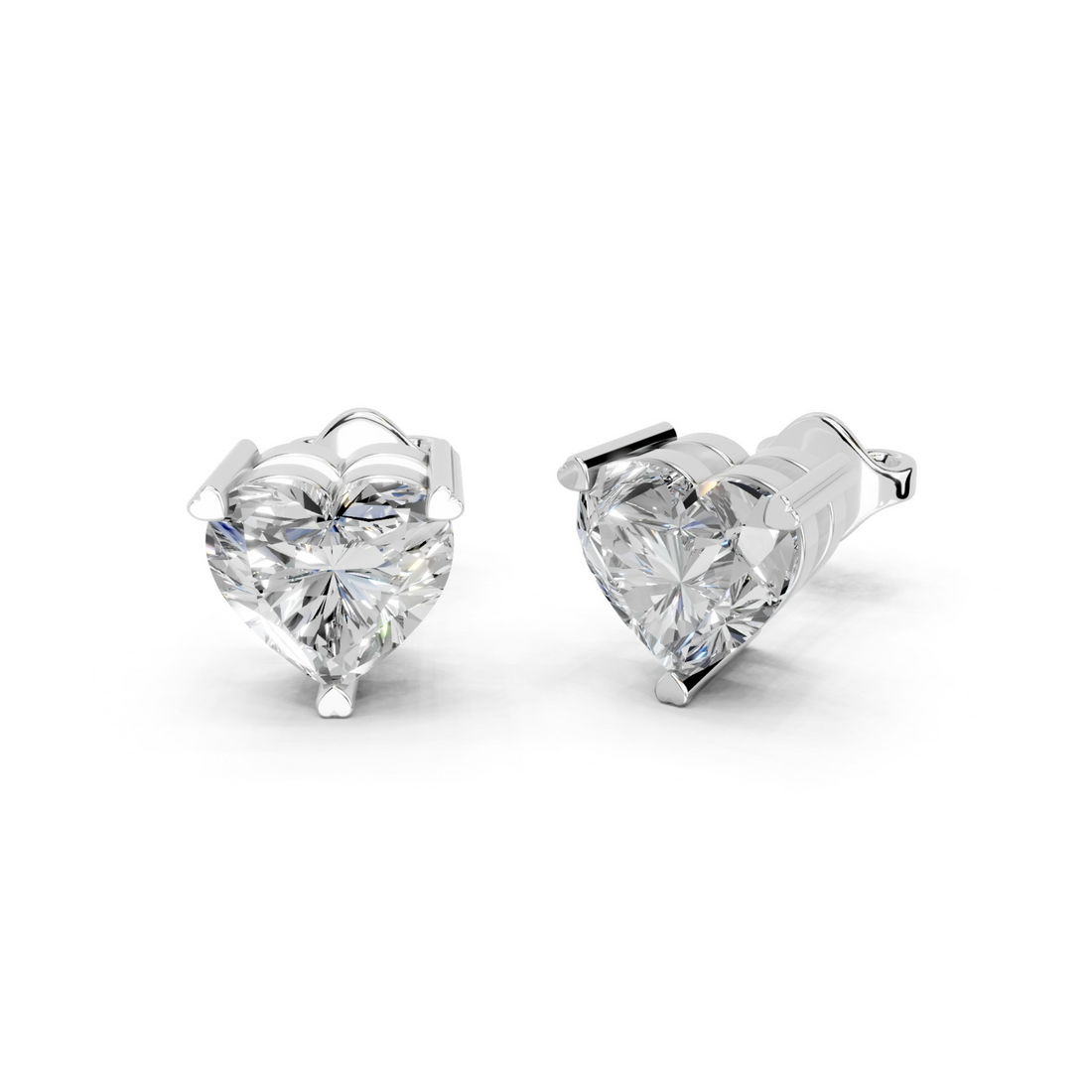 Cassiopeia Heart Sparkle Diamond Studs