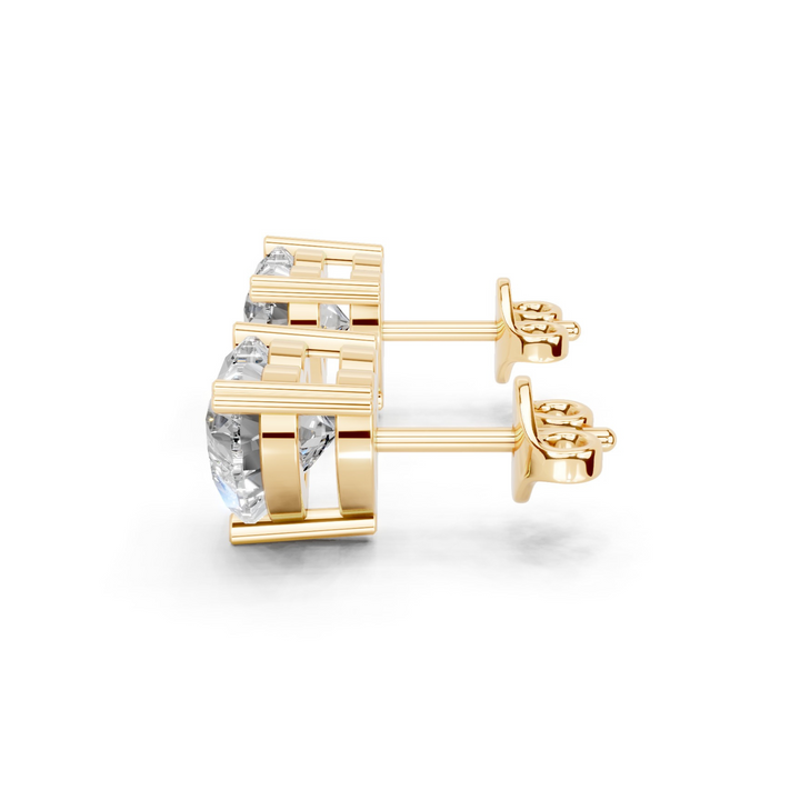 Cassiopeia Heart Sparkle Diamond Studs