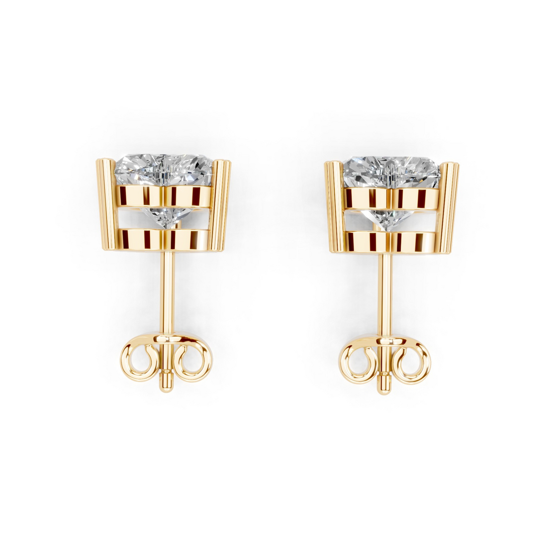 Cassiopeia Heart Sparkle Diamond Studs