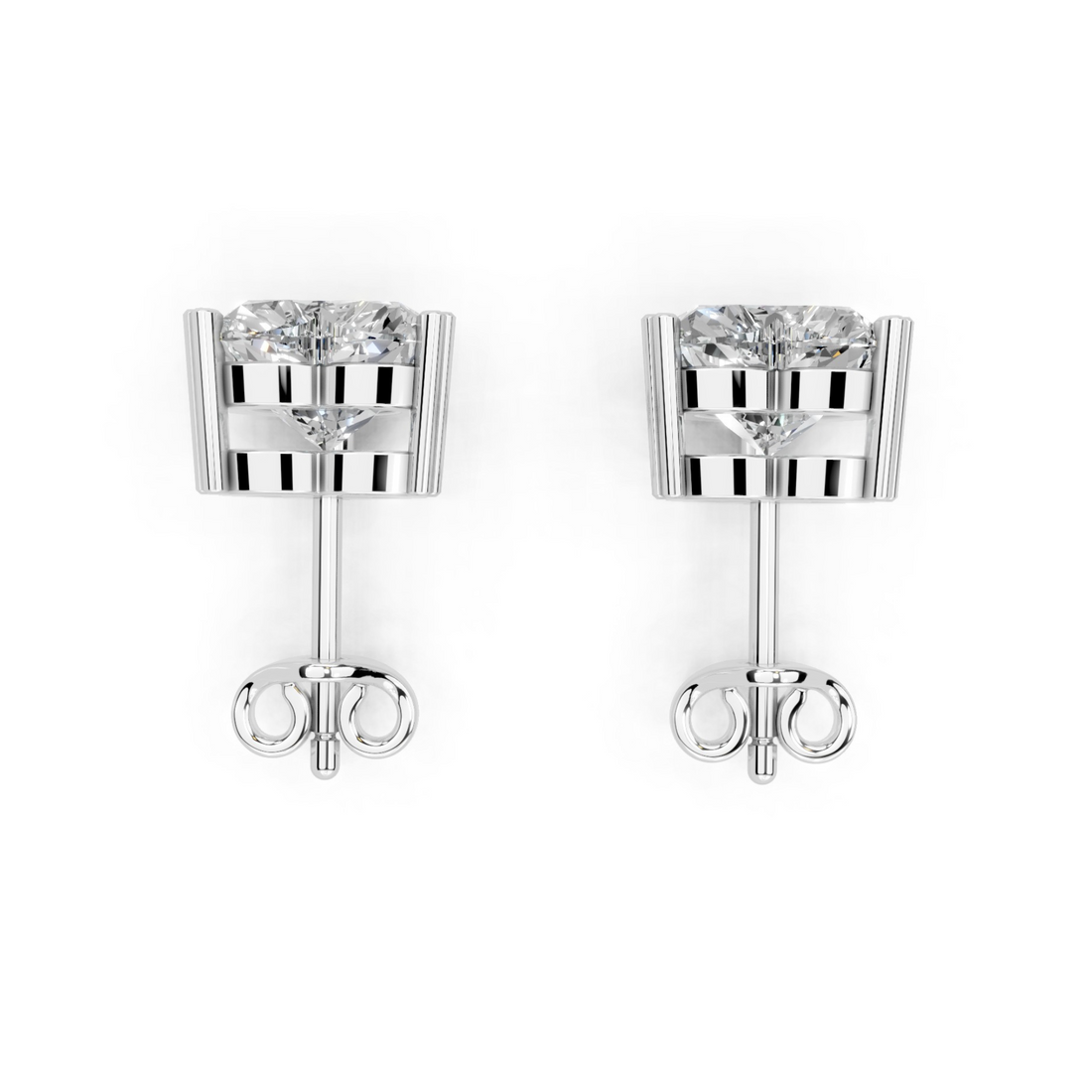 Cassiopeia Heart Sparkle Diamond Studs