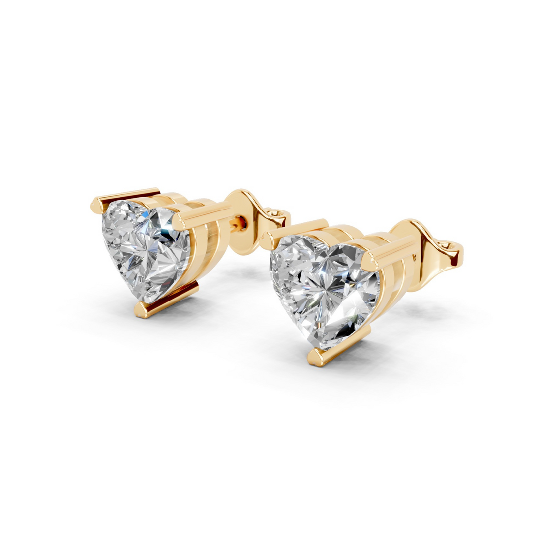Cassiopeia Heart Sparkle Diamond Studs