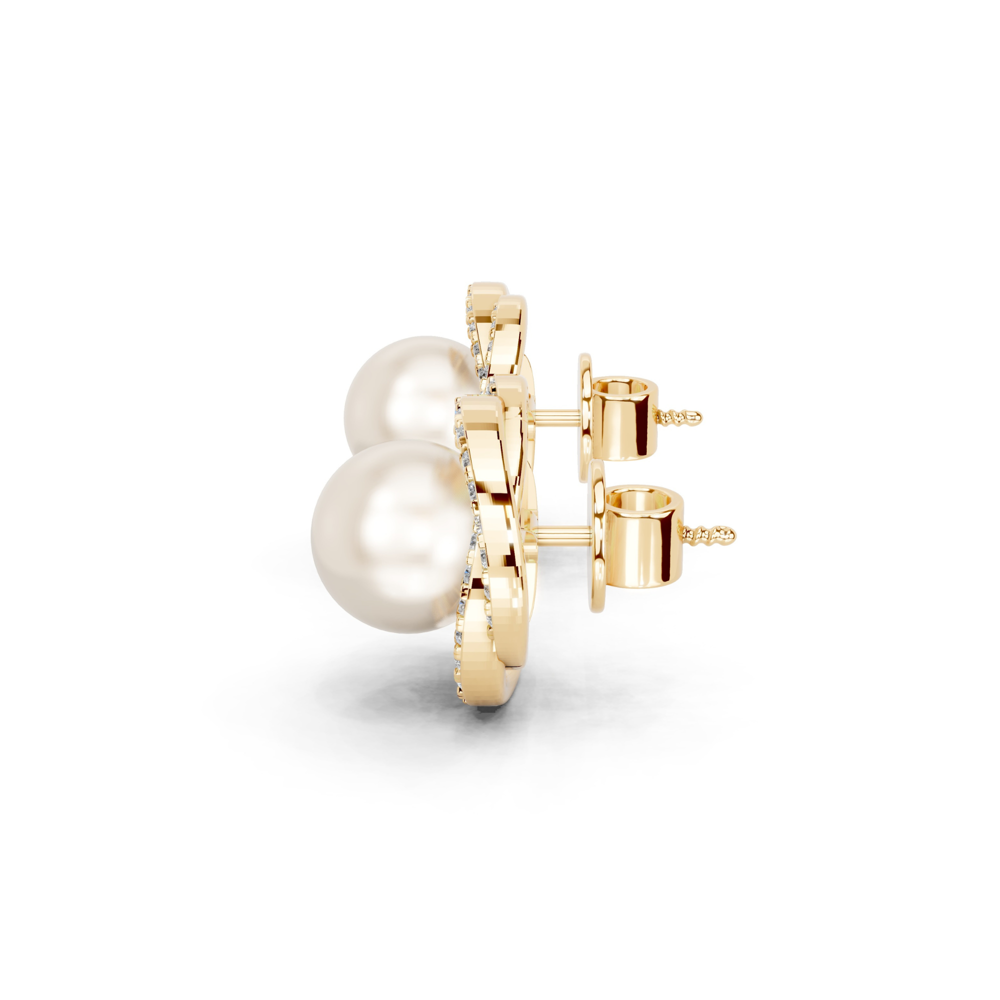 Neptune's Pearl Diamond Earrings