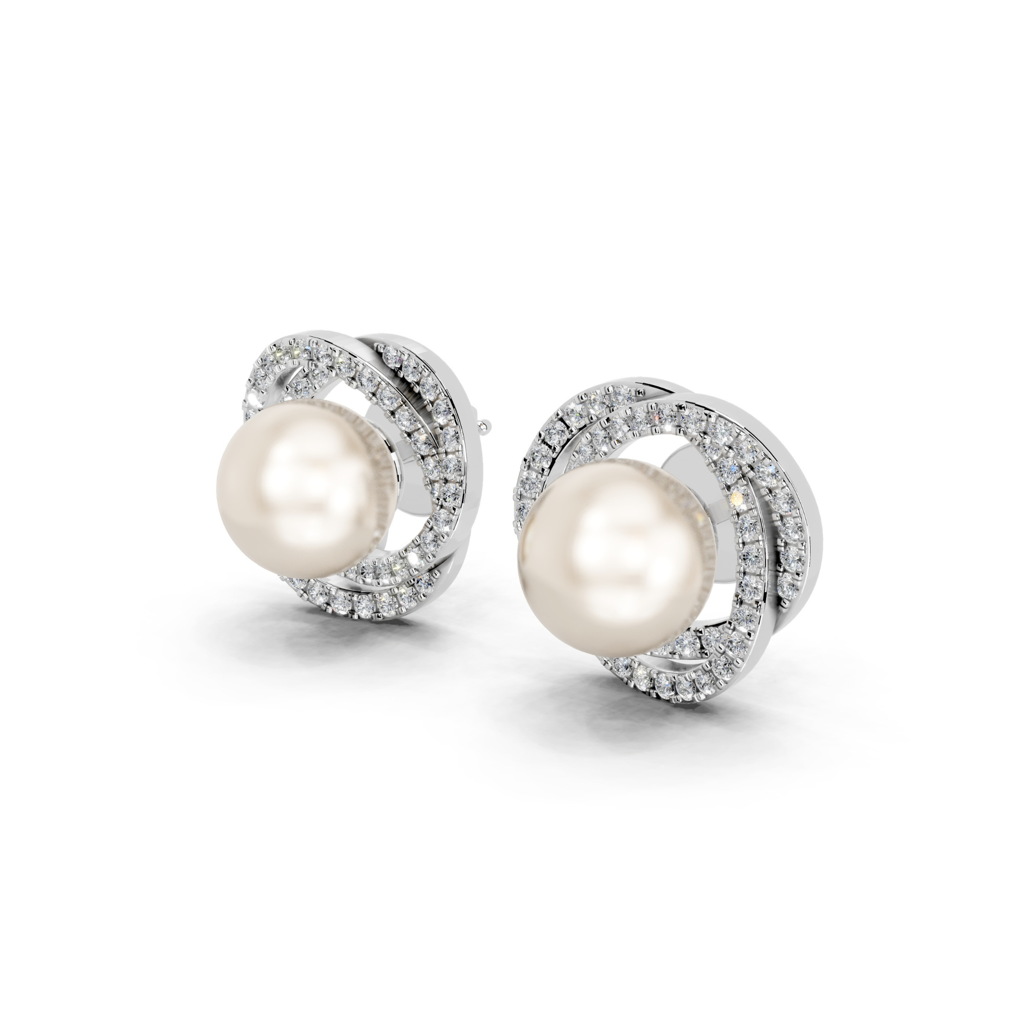 Neptune's Pearl Diamond Earrings