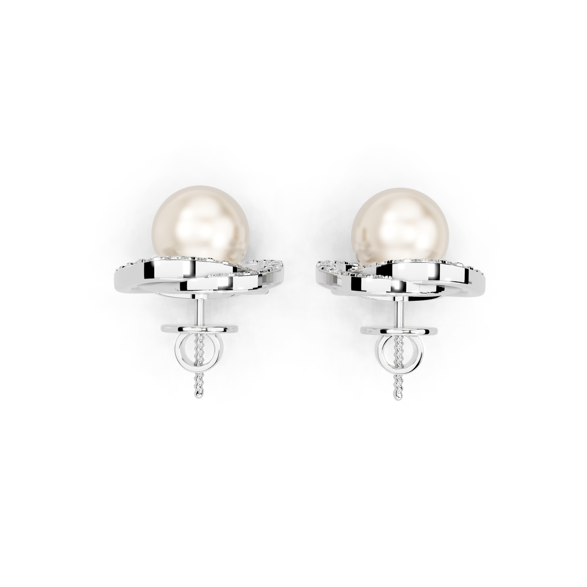 Neptune's Pearl Diamond Earrings