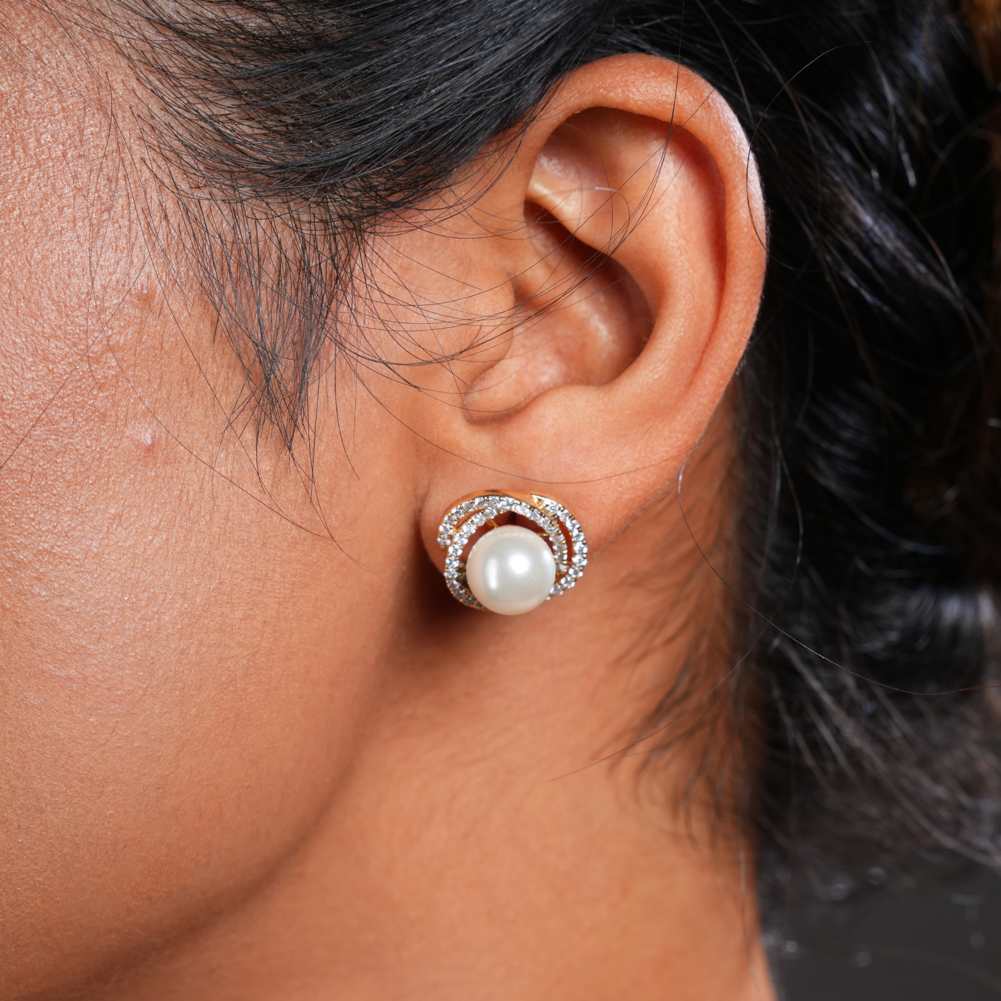 Neptune's Pearl Diamond Earrings