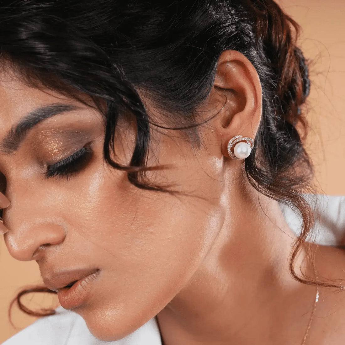 Neptune's Pearl Diamond Earrings