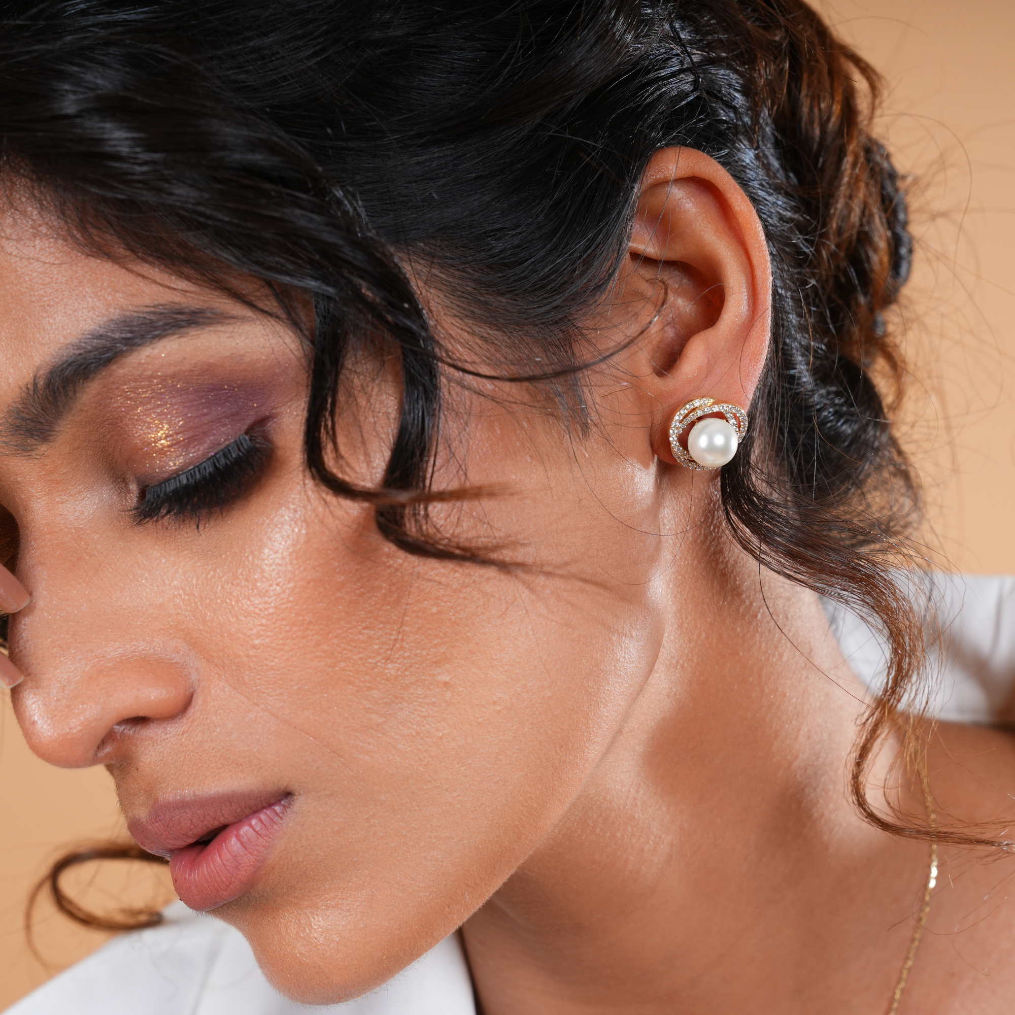 Neptune's Pearl Diamond Earrings