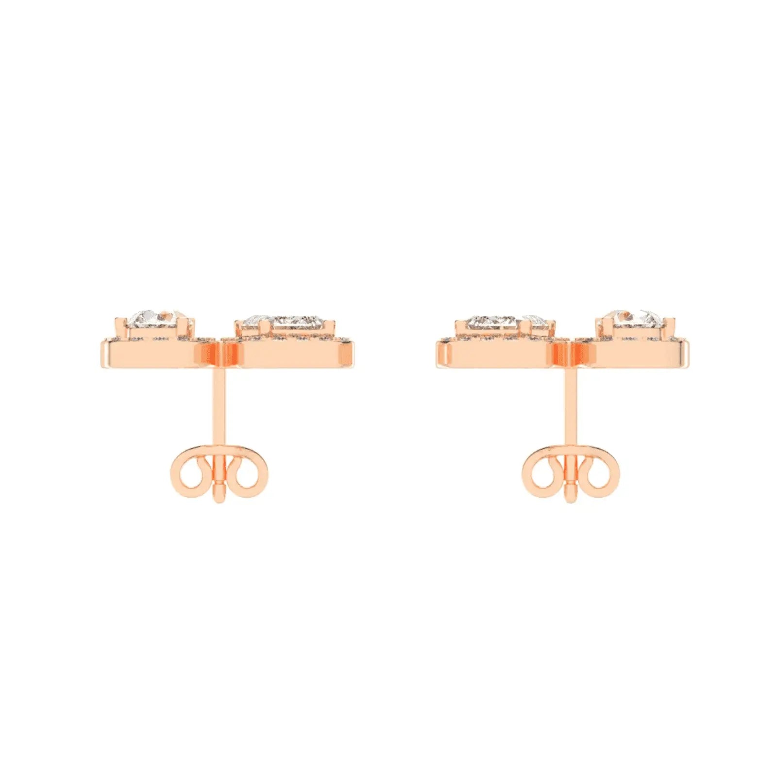3.3 CT Toi Et Moi Emerald and Pear Earrings