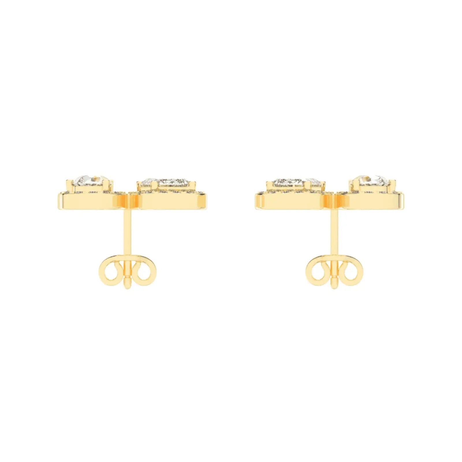3.3 CT Toi Et Moi Emerald and Pear Earrings
