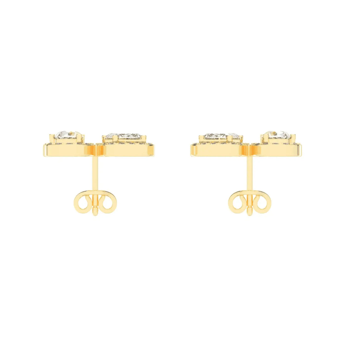 3.3 CT Toi Et Moi Emerald and Pear Earrings