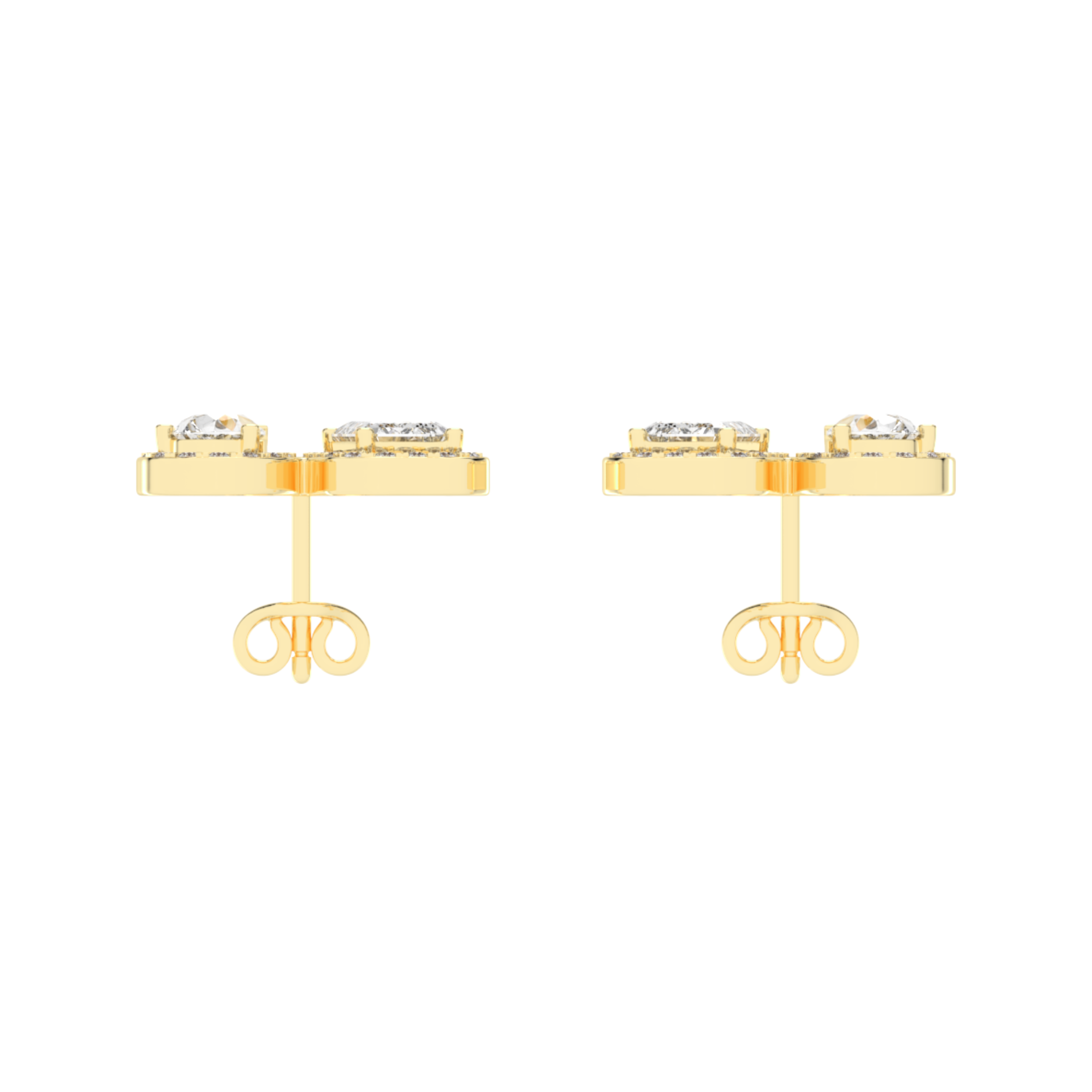 3.3 CT Toi Et Moi Emerald and Pear Earrings