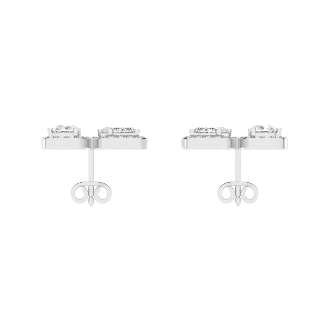 3.3 CT Toi Et Moi Emerald and Pear Earrings