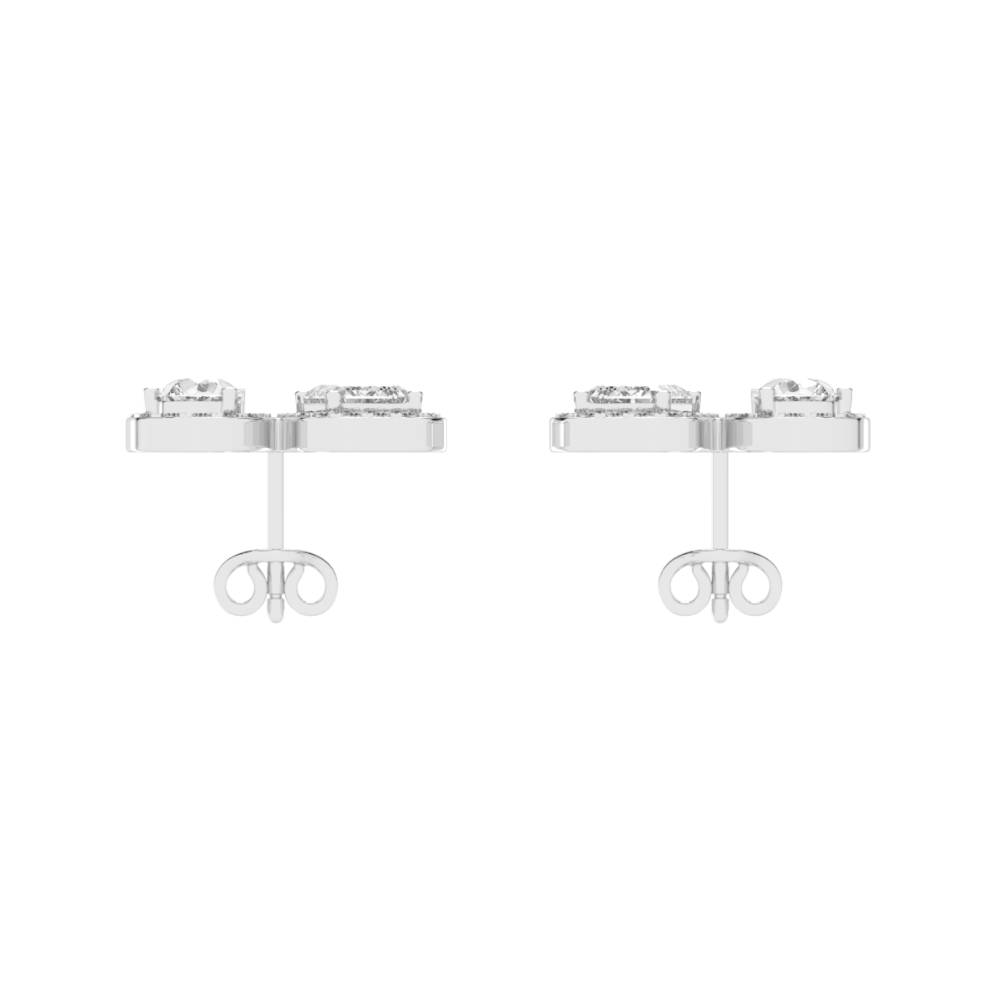 3.3 CT Toi Et Moi Emerald and Pear Earrings