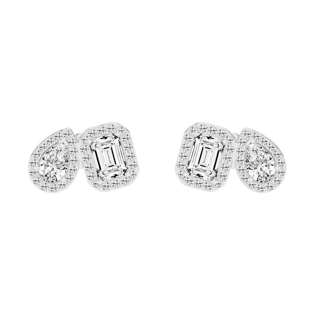 Toi Et Moi Emerald and Pear Earrings