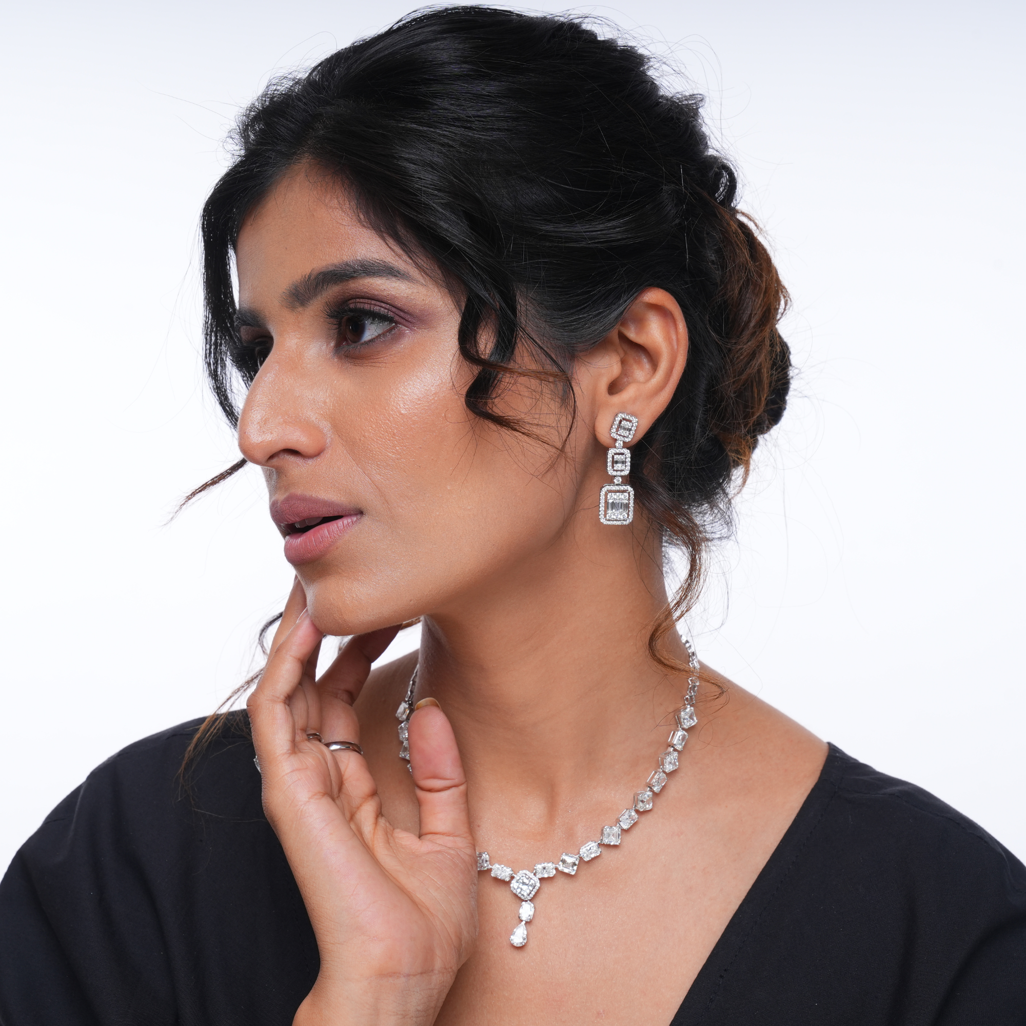 Radiant Asscher Solitaire Diamond Necklace