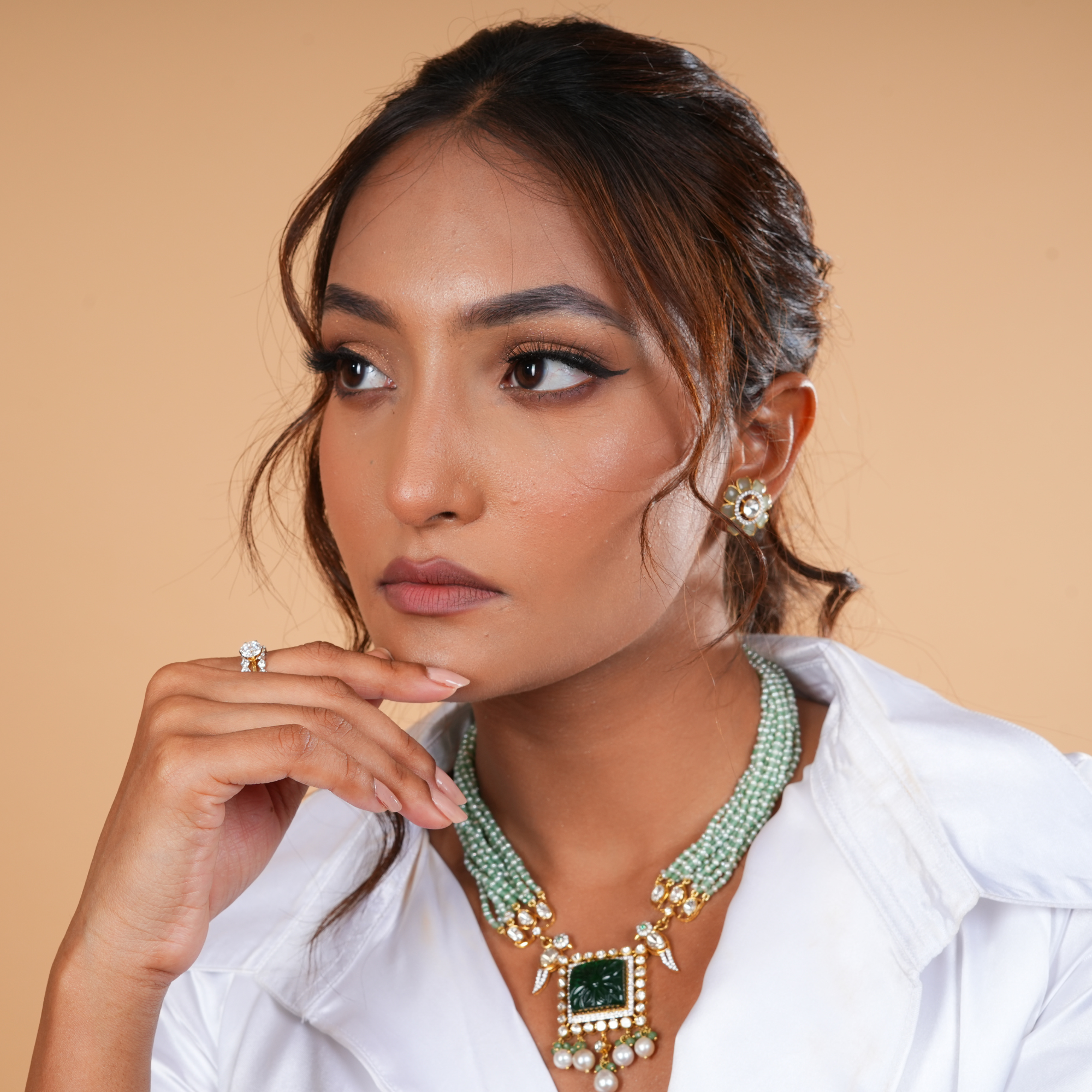 Mandakini Lab Grown Polki Necklace