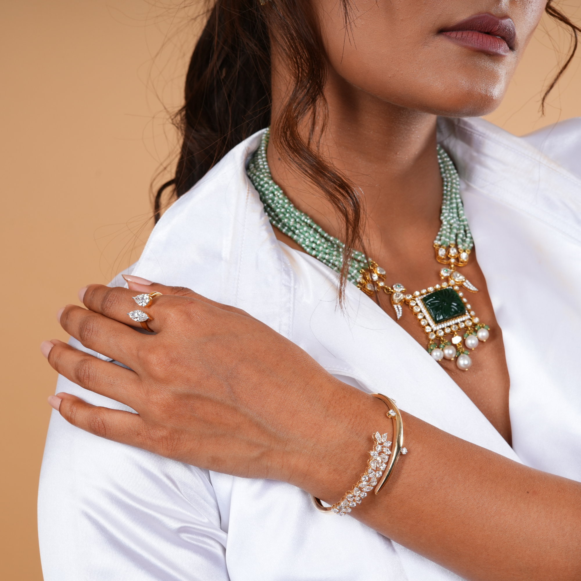 Mandakini Lab Grown Polki Necklace