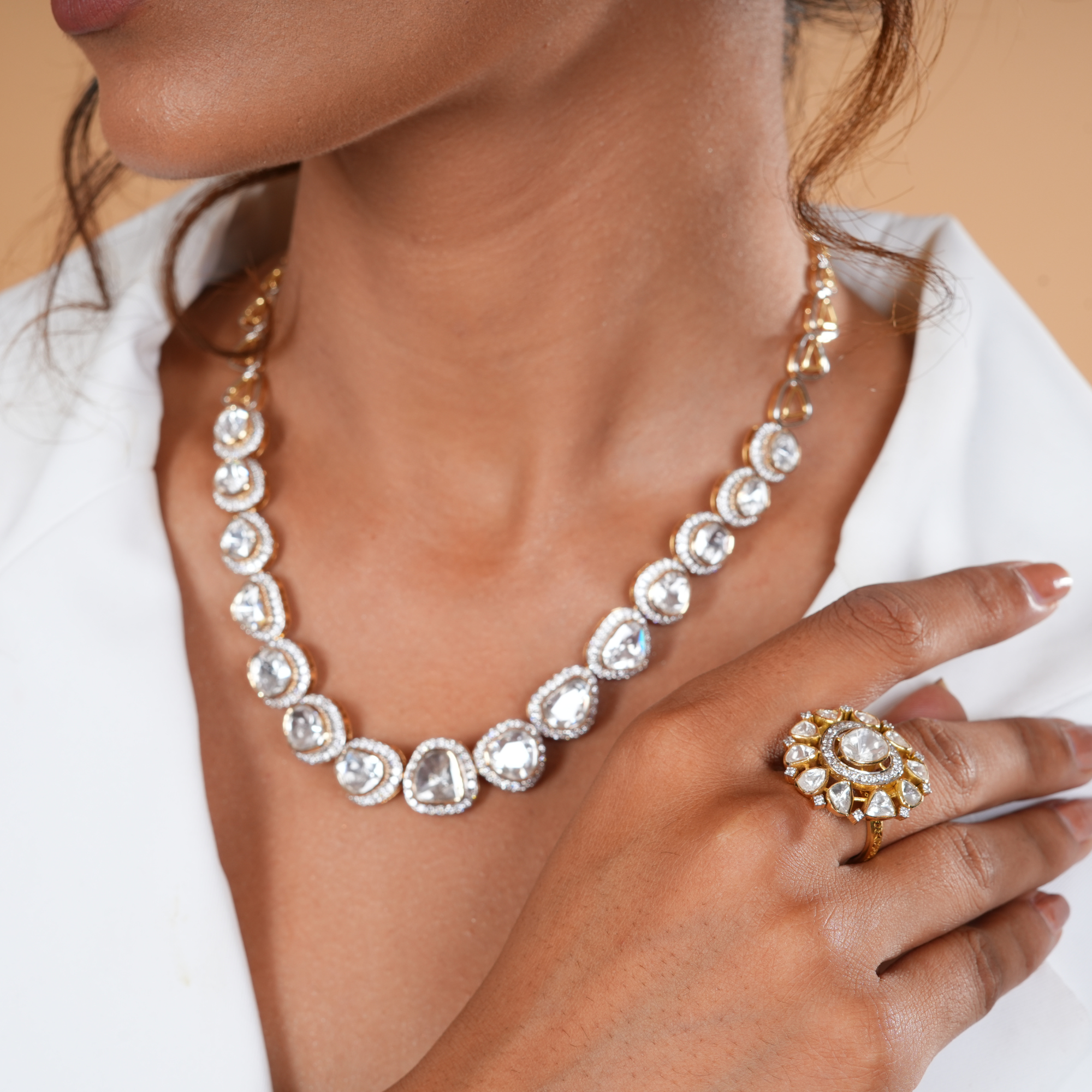 Antique Brilliance Polki Diamond Necklace