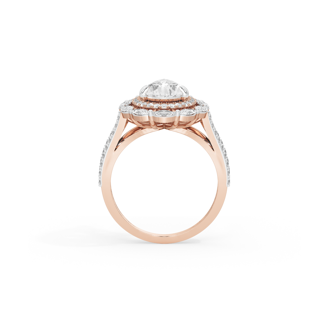 2 CT Amber Crown Diamond Ring