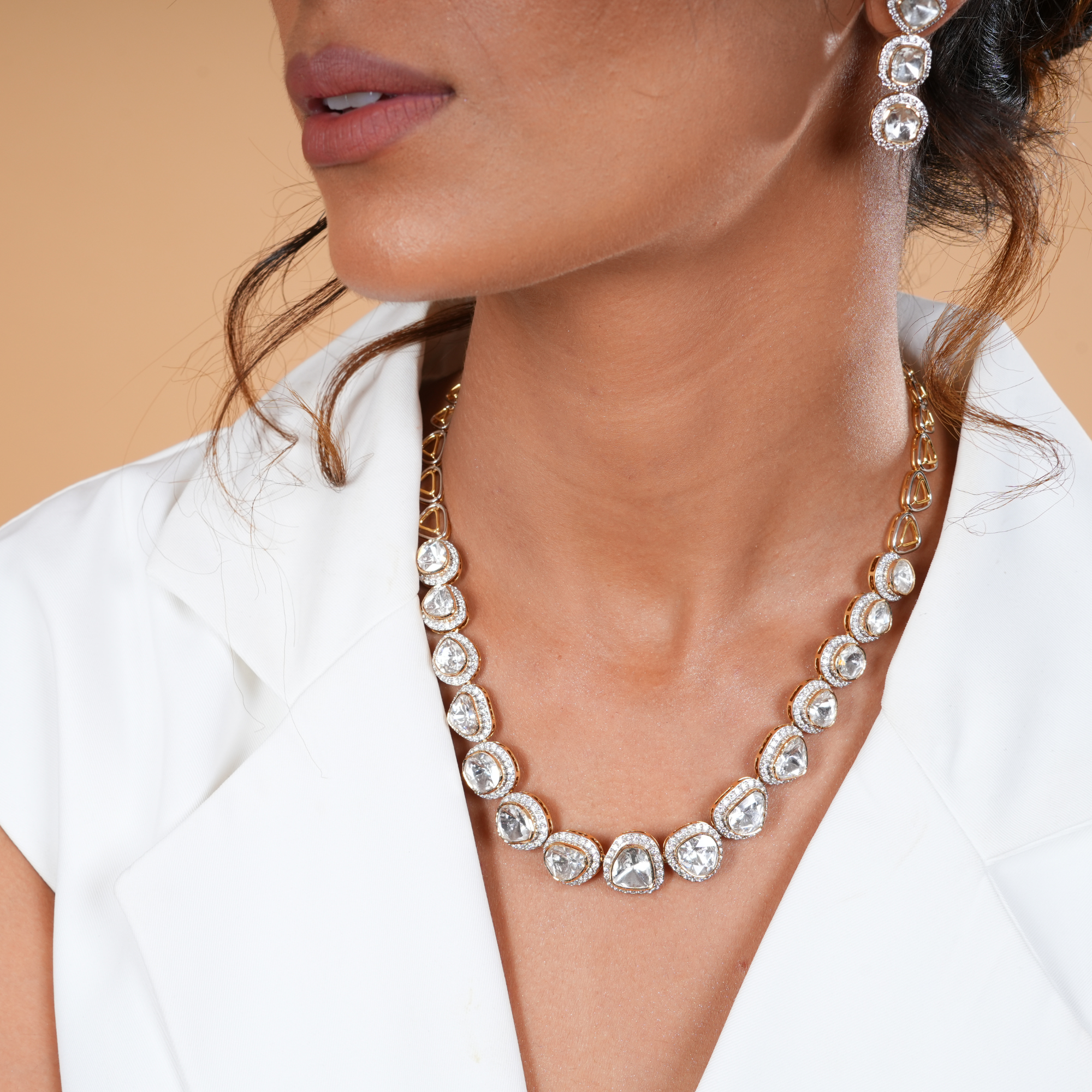 Antique Brilliance Polki Diamond Necklace