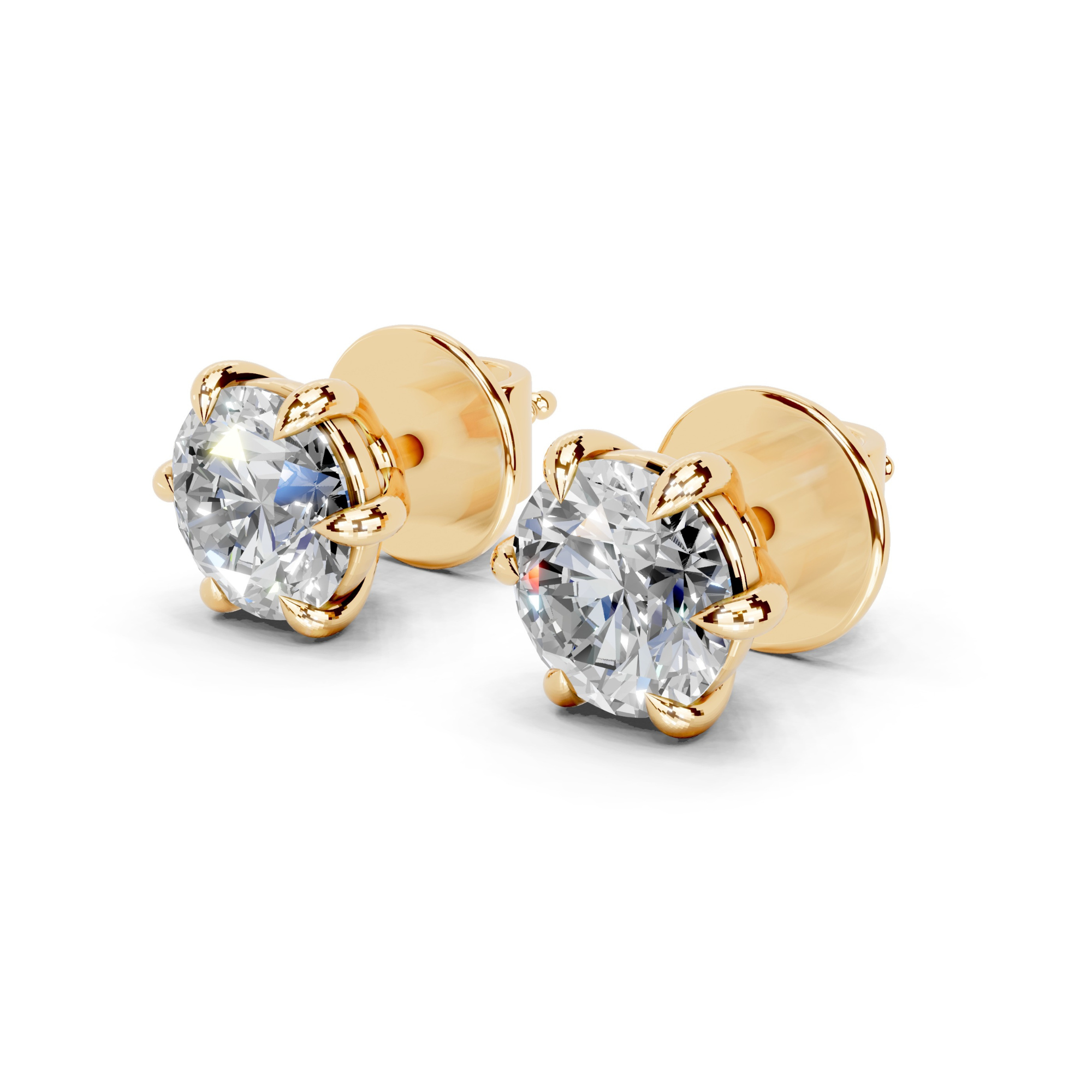 4 Carat Titanium Royale Solitaire Earrings