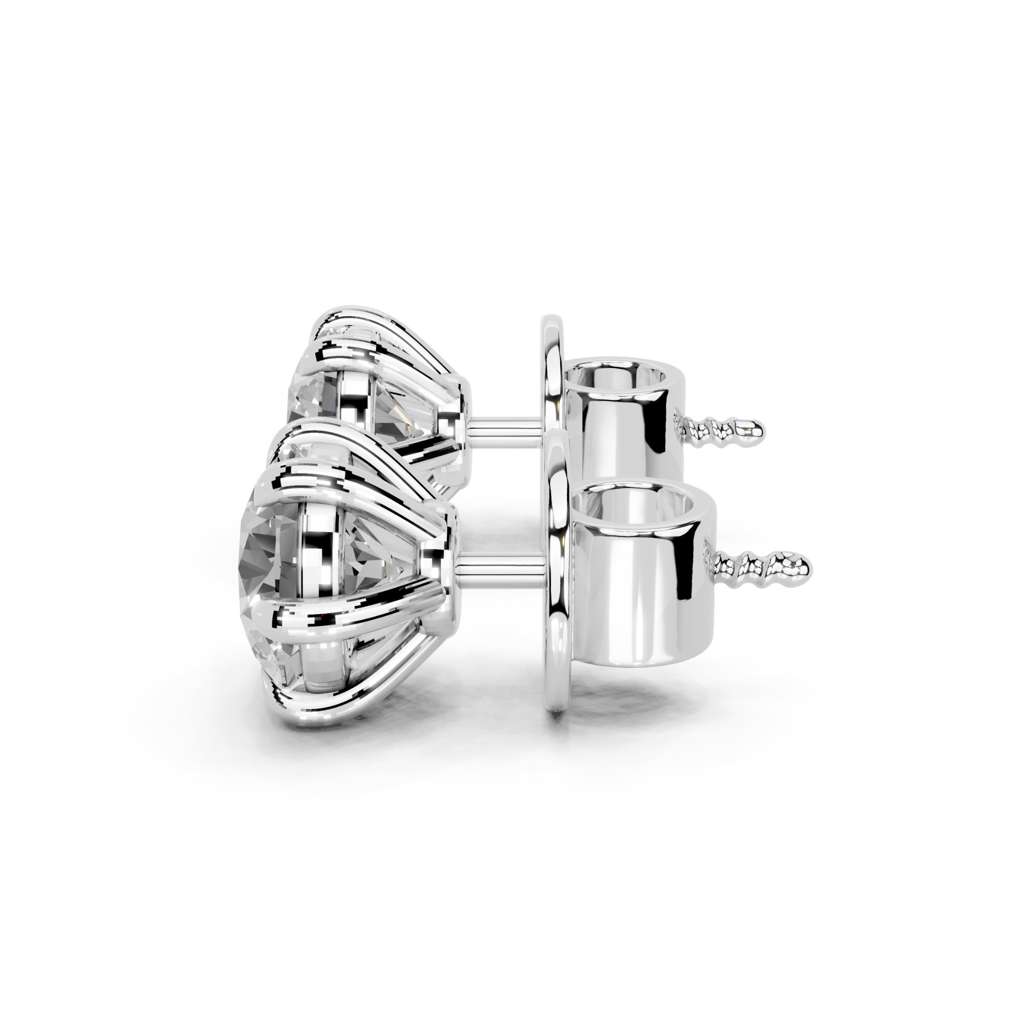 4 Carat Titanium Royale Solitaire Earrings