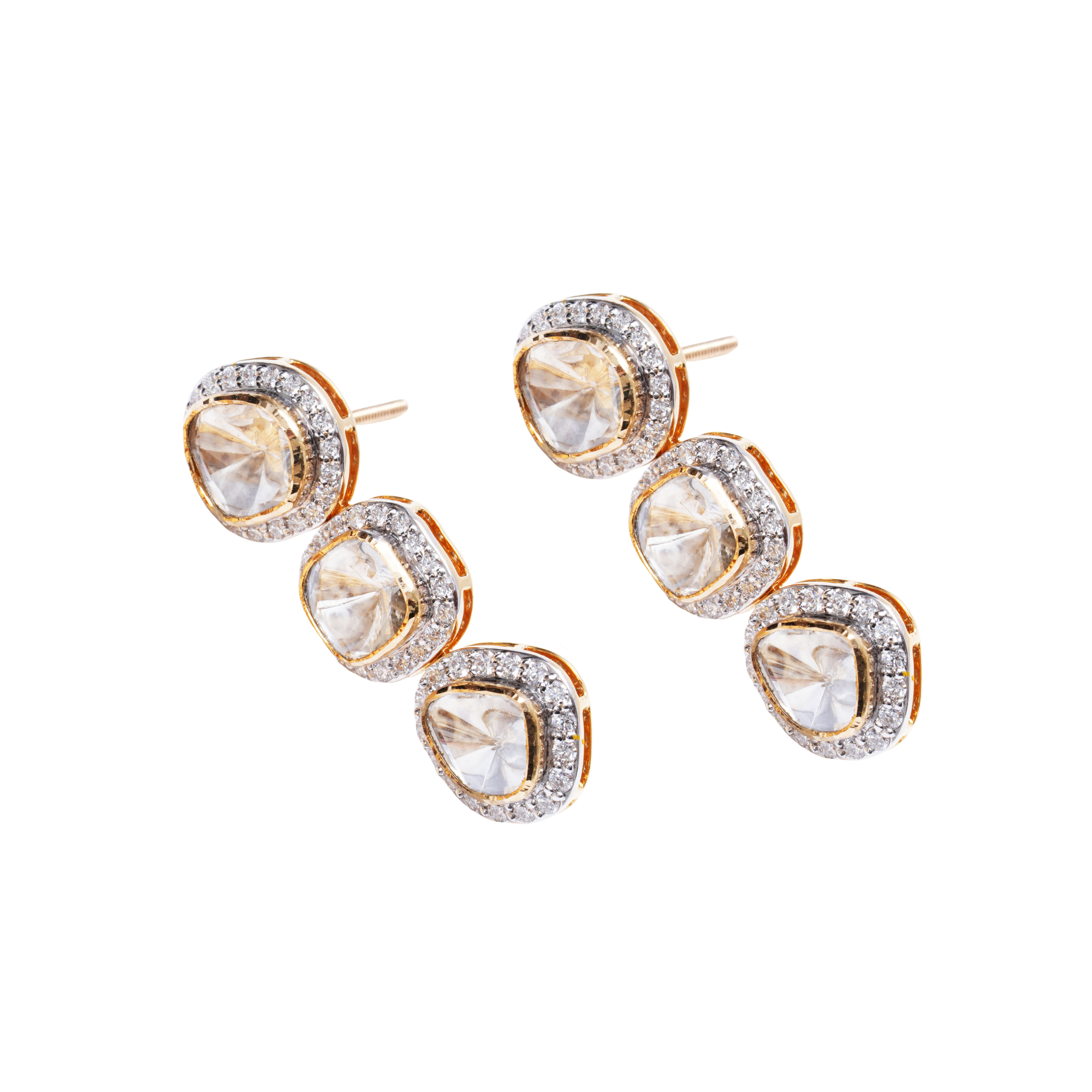 Mahira Bloom Lab Grown Polki Earrings