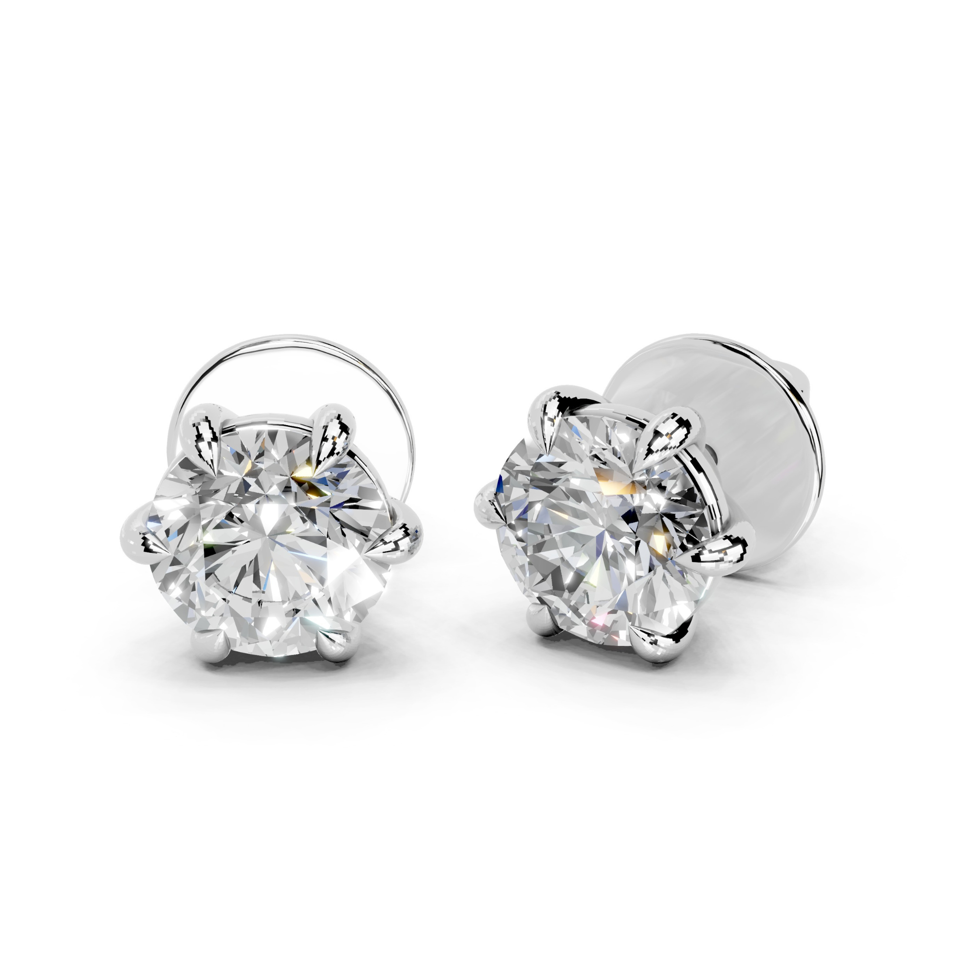4 Carat Titanium Royale Solitaire Earrings