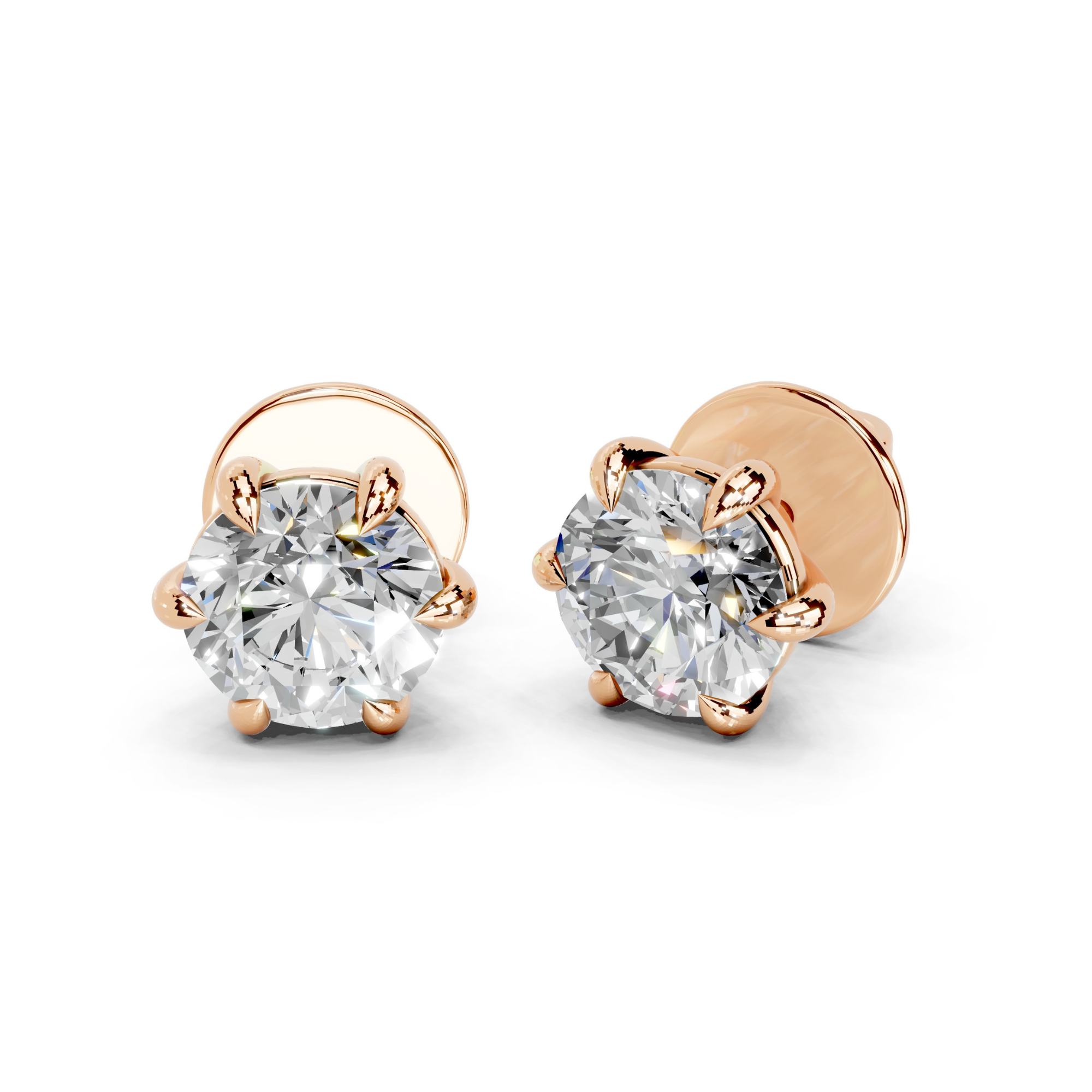 4 Carat Titanium Royale Solitaire Earrings