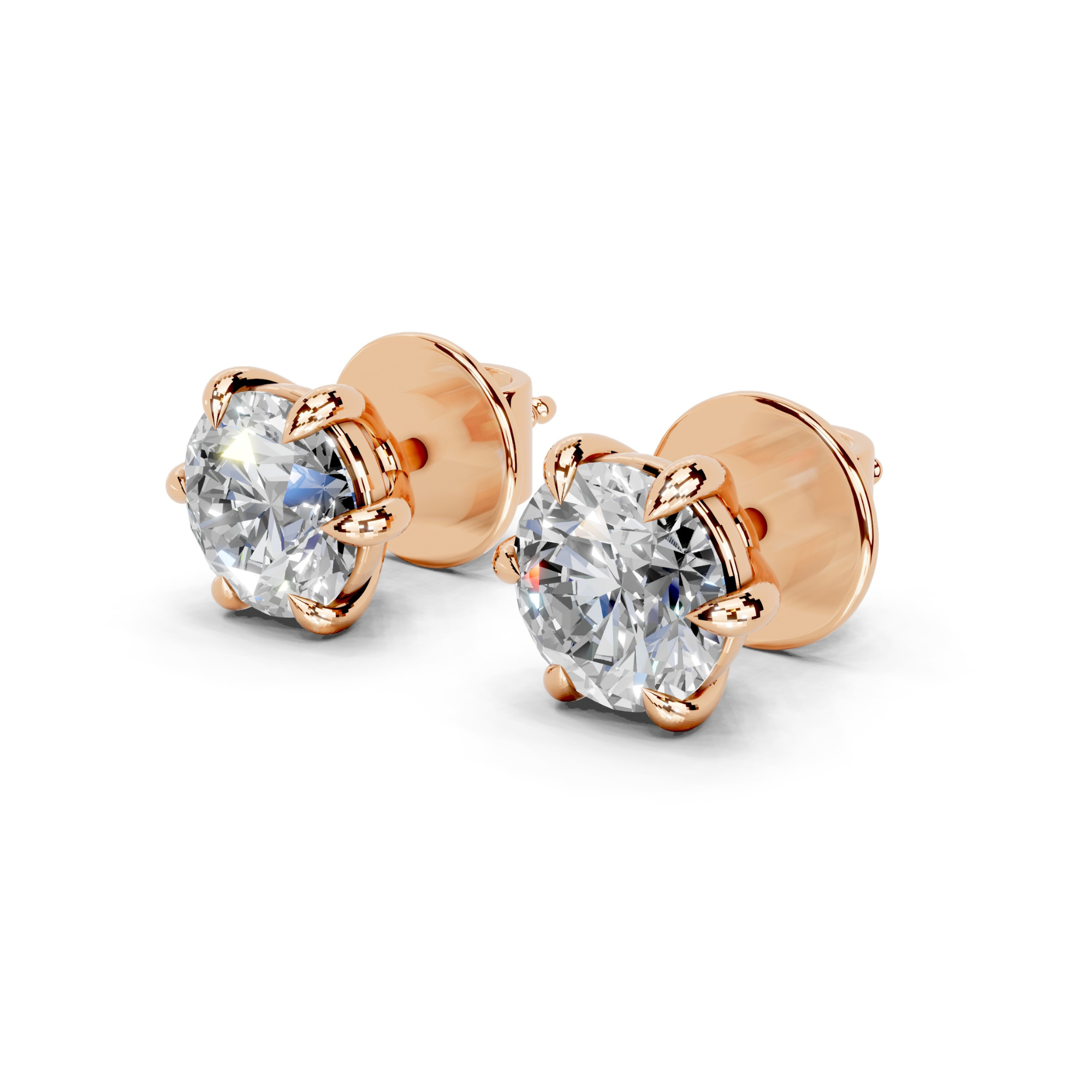 4 Carat Titanium Royale Solitaire Earrings