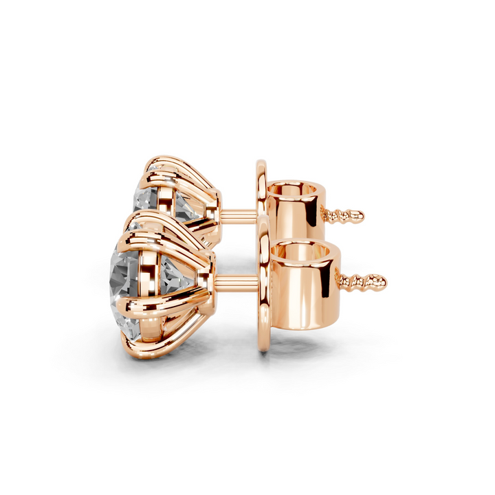4 CT Titanium Royale Solitaire Earrings