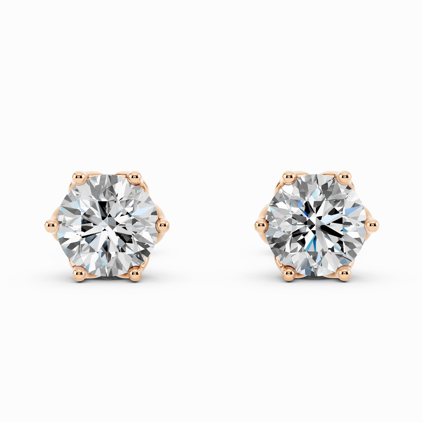 3 CT Obsidian Exemplar Solitaire Earrings