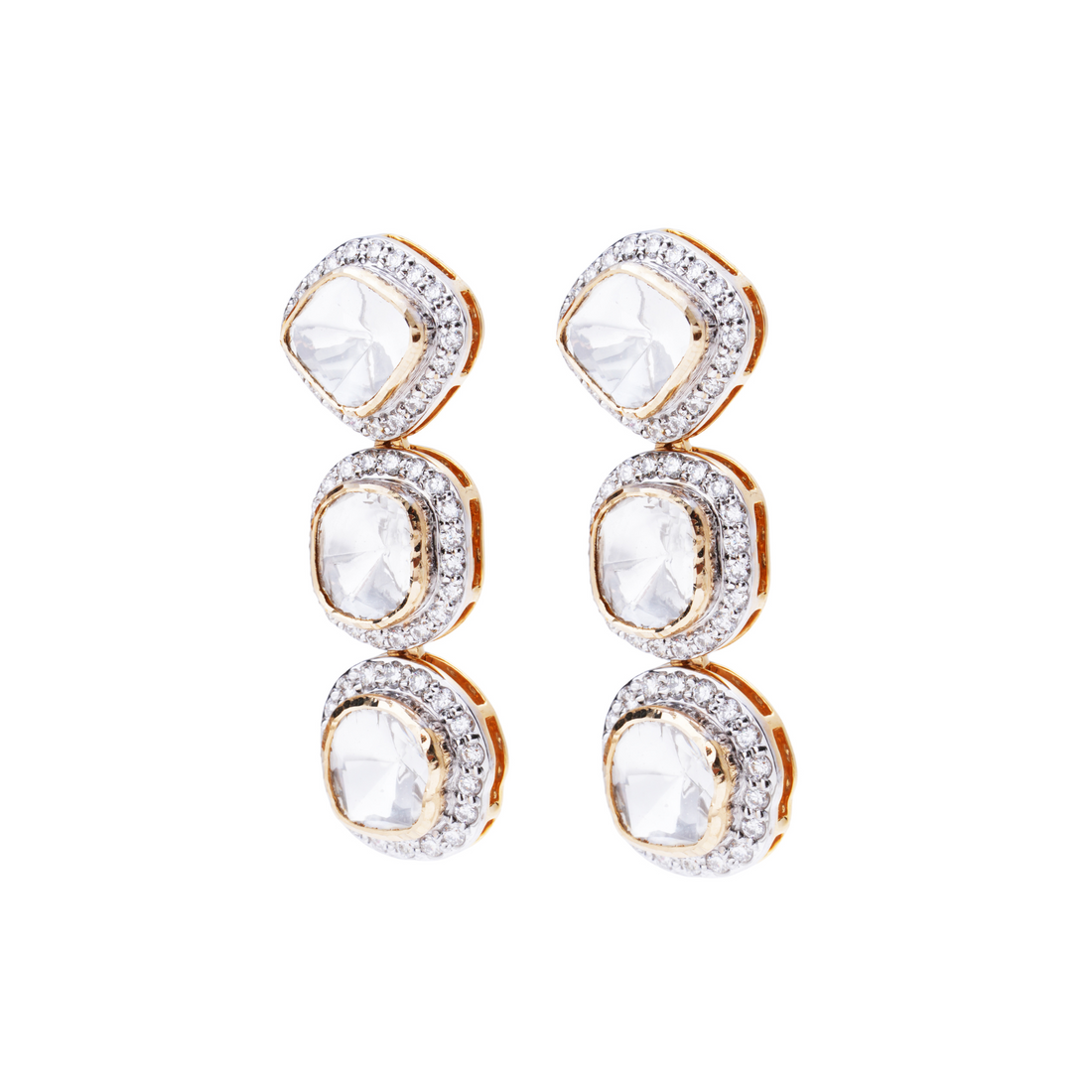 Mahira Bloom Lab Grown Polki Earrings