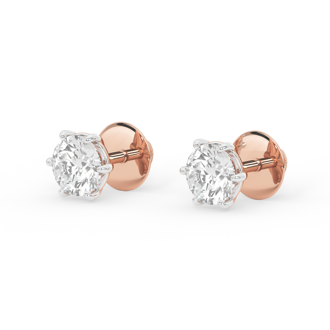 3 CT Regal Apex Solitaire Earrings