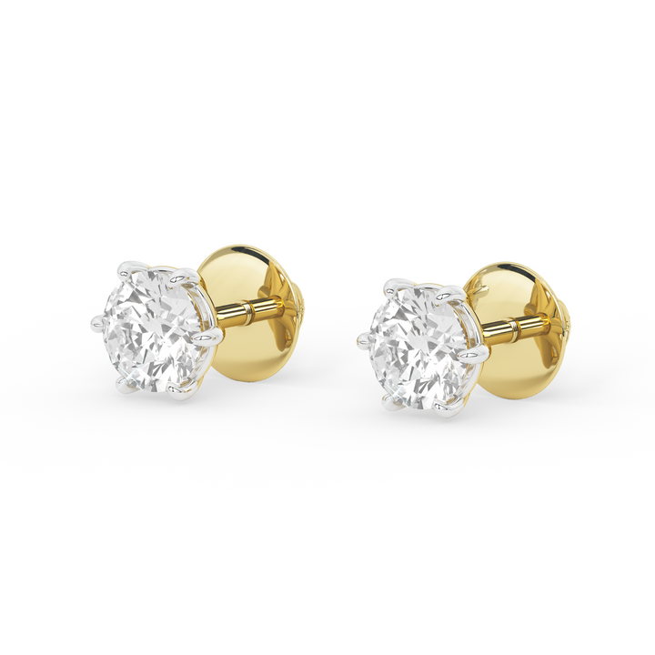3 CT Regal Apex Solitaire Earrings