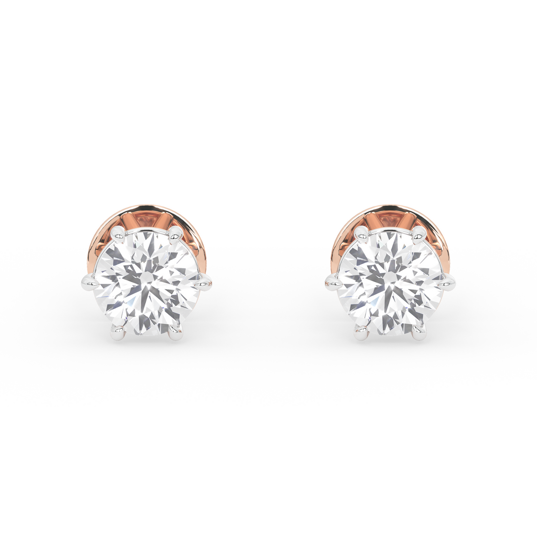 3 CT Regal Apex Solitaire Earrings