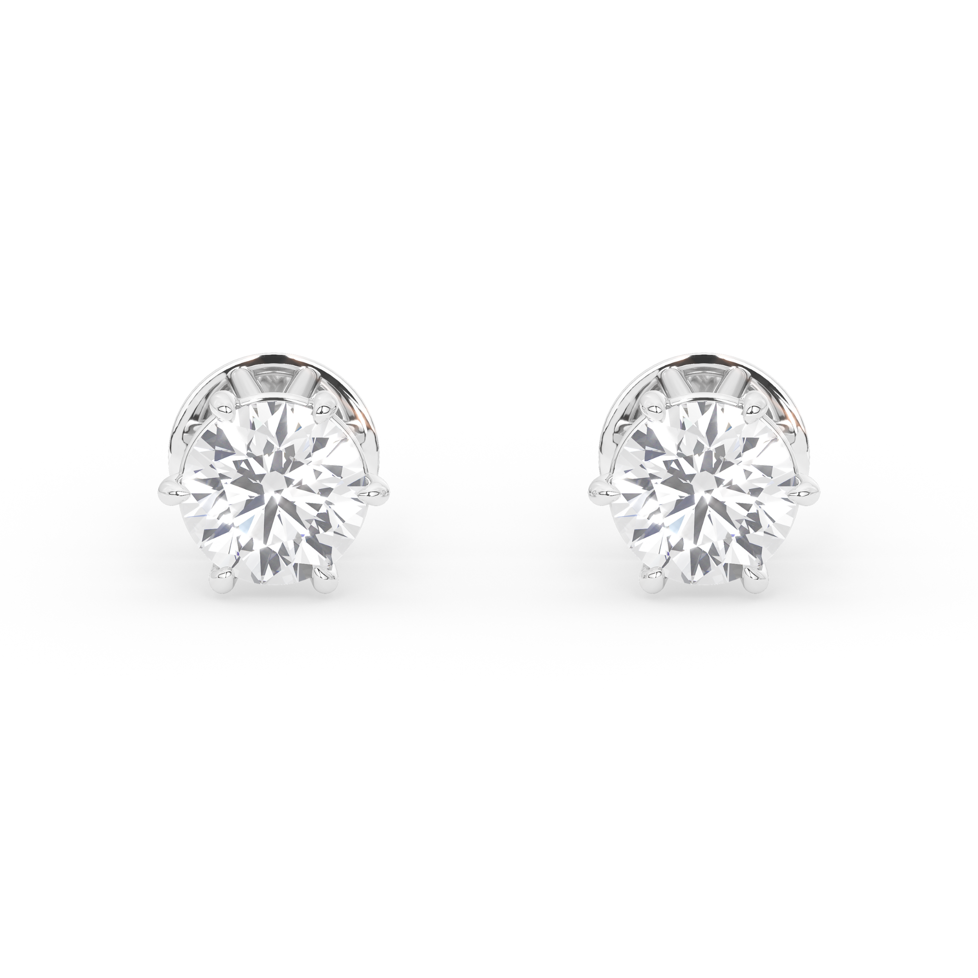 3 Carat Regal Apex Solitaire Earrings