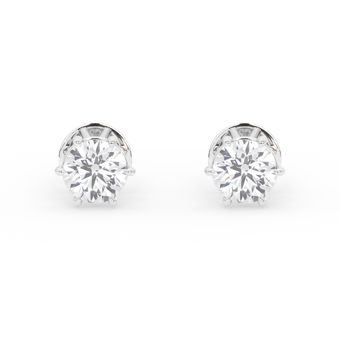 3 CT Regal Apex Solitaire Earrings